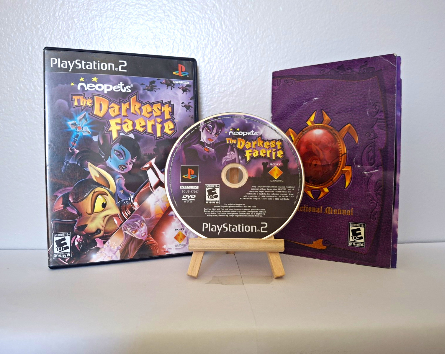 ​Neopets: The Darkest Faerie (PlayStation 2, 2005) PS2 – CIB – Worn Manual/Map
