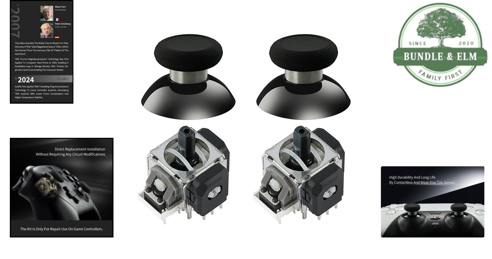 Magnetic Joystick Replacement Kit for Switch Pro Controller Anti-Drift Repair…
