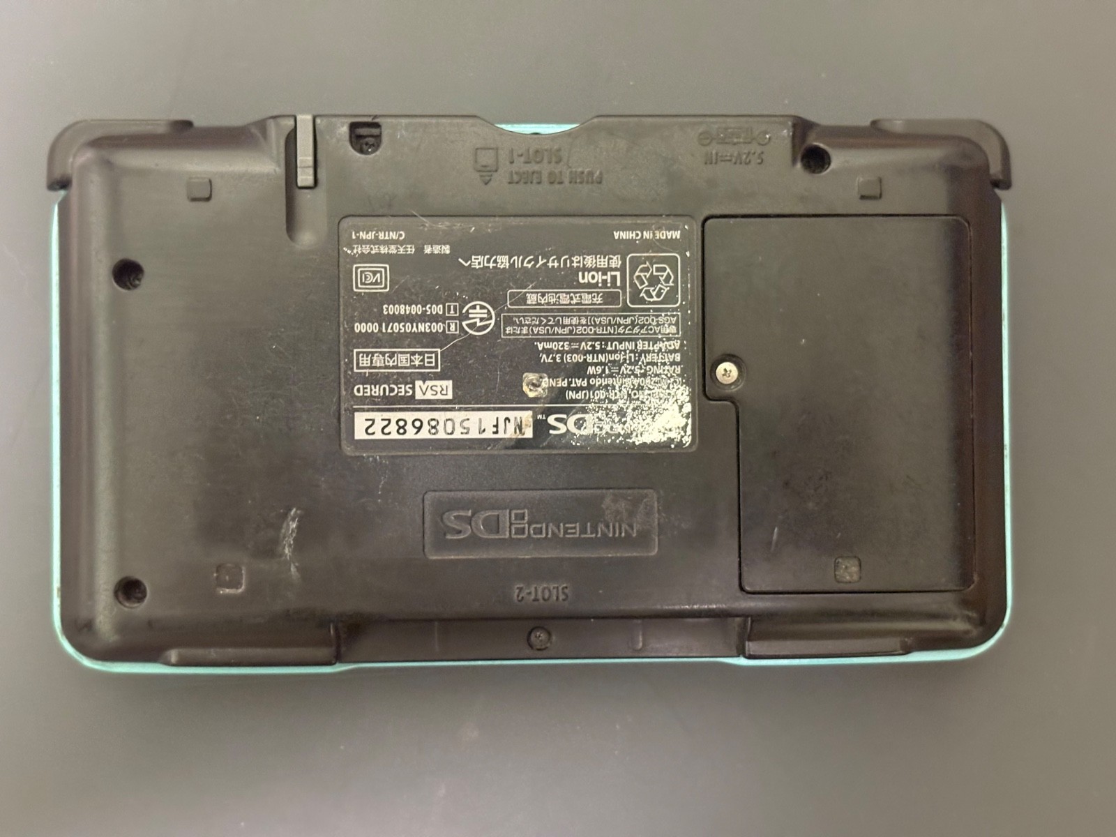 Nintendo DS Turquoise Handheld System – Good Condition! – TESTED & WORKING (3C)