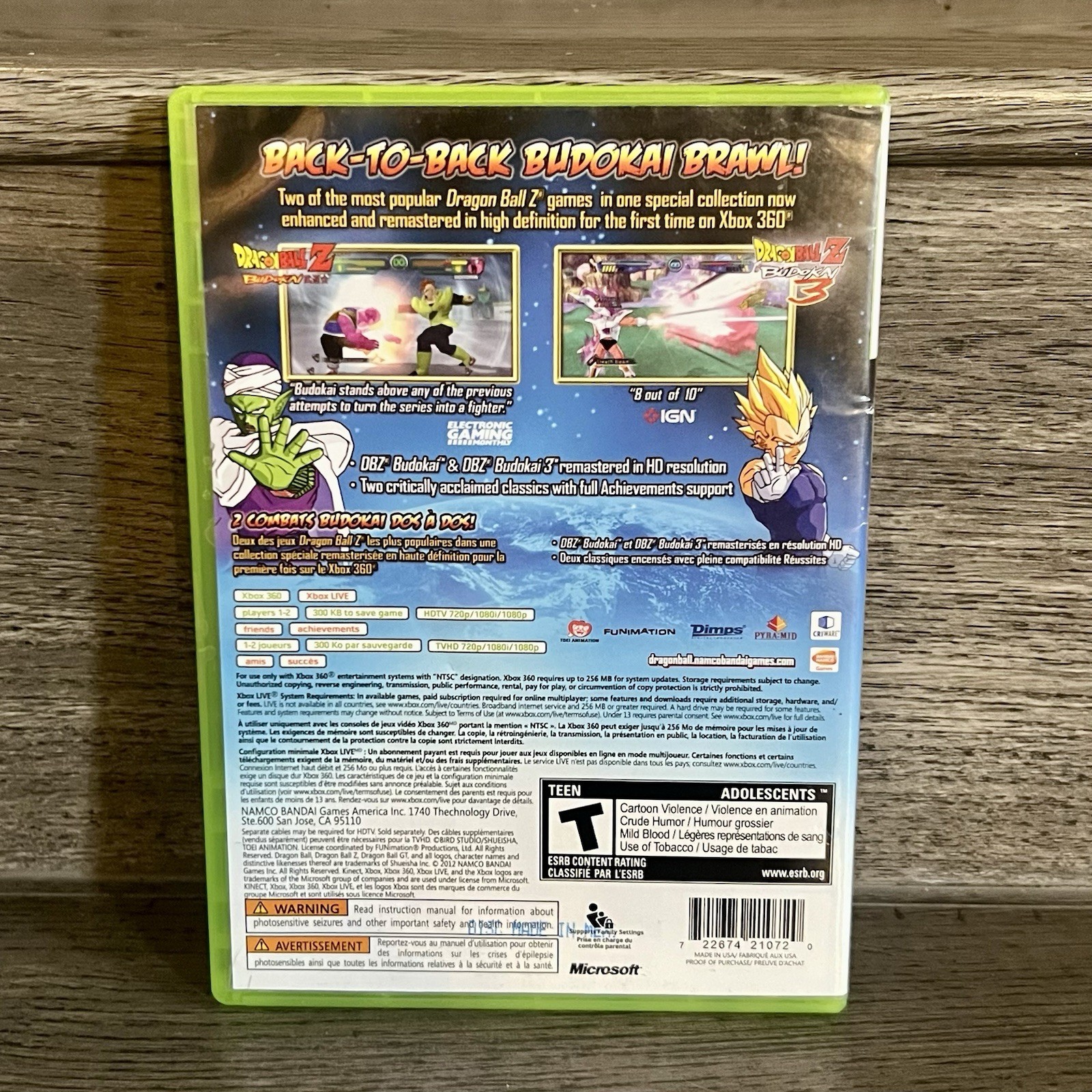 Dragon Ball Z: Budokai HD Collection (Xbox 360, 2012) Complete with Manual | CIB