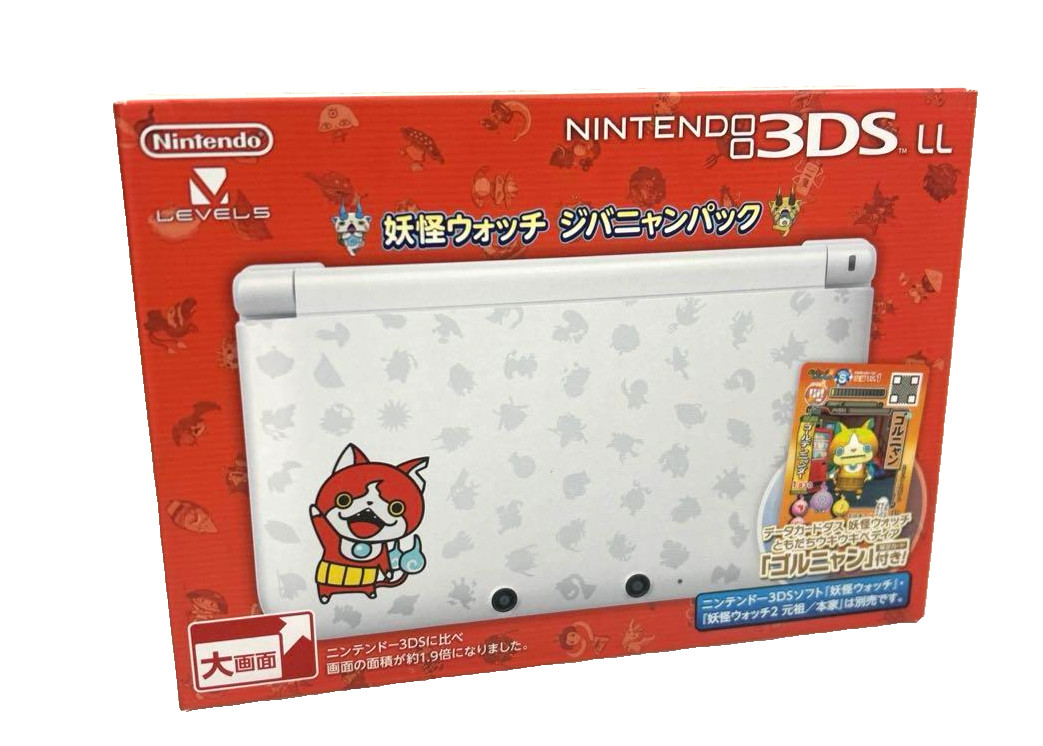 Nintendo 3DSLL Yo-kai Watch Jibanyan Pack Boxed Tested Working Japan