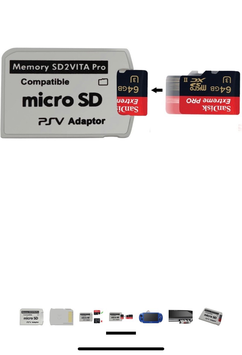 V5.0 SD2VITA PSVSD Micro SD Memory Card Pro Adapter For PS Vita PSV1000 PSV2000