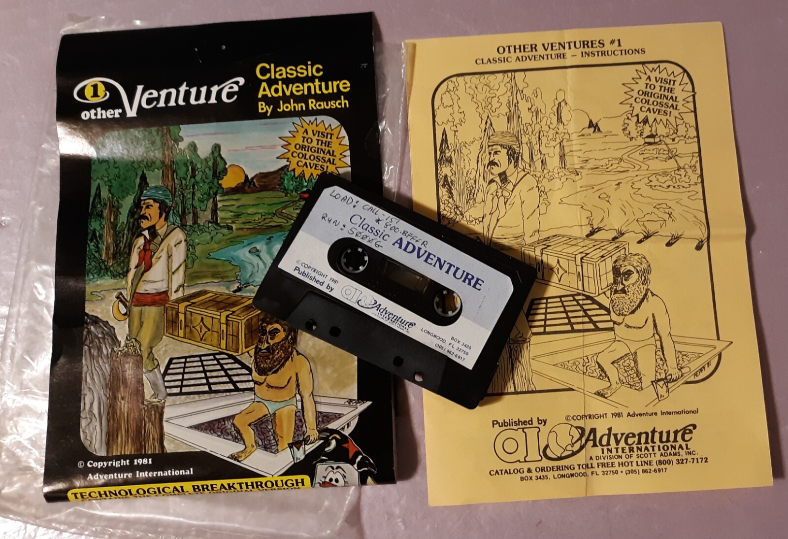 Other Venture 1 Classic Colossal Cave Adventure International Apple II 1981 Tape