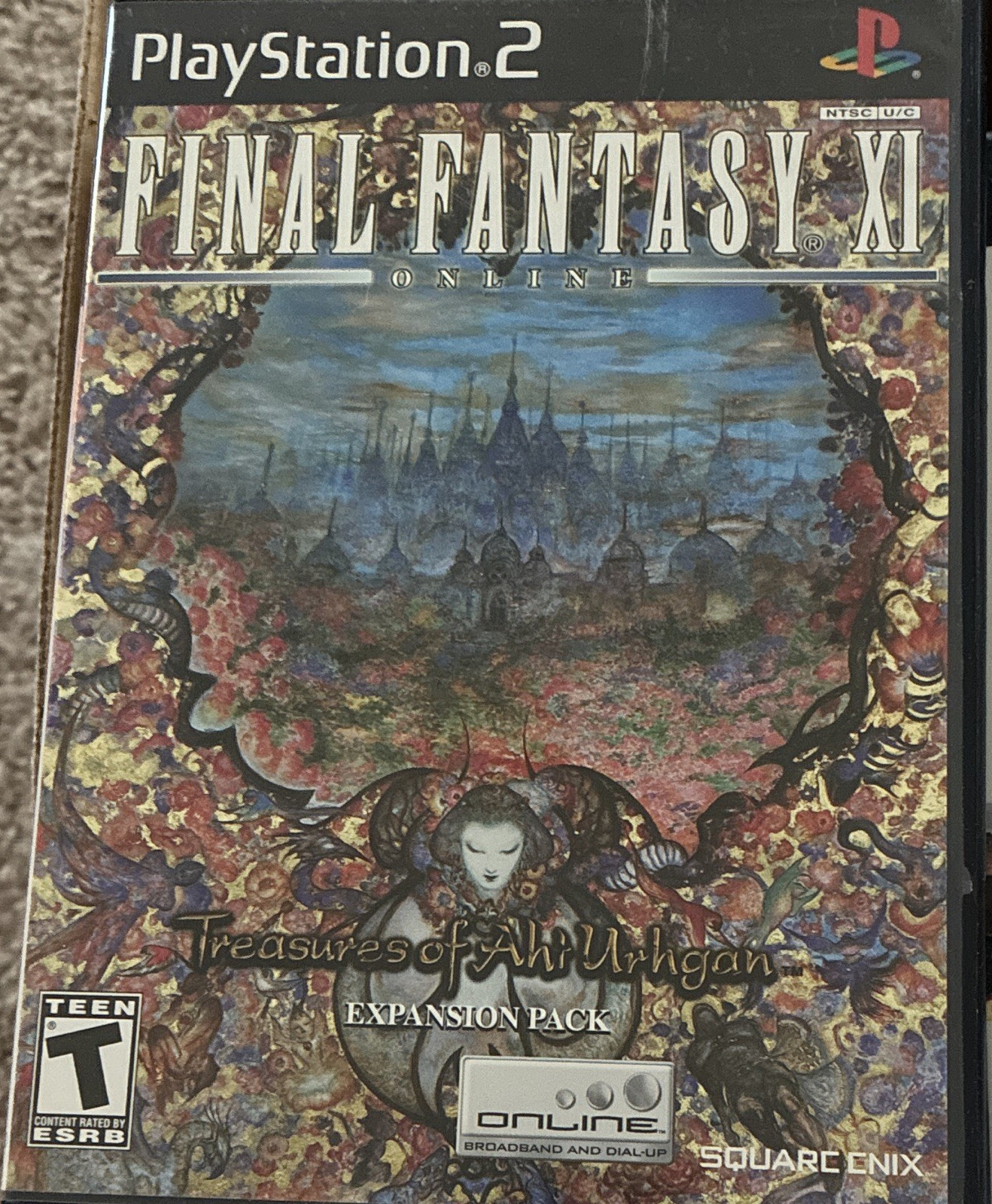 Square Enix Final Fantasy XI Treasures of Aht Urhgan PlayStation 2 DVD Keep Case