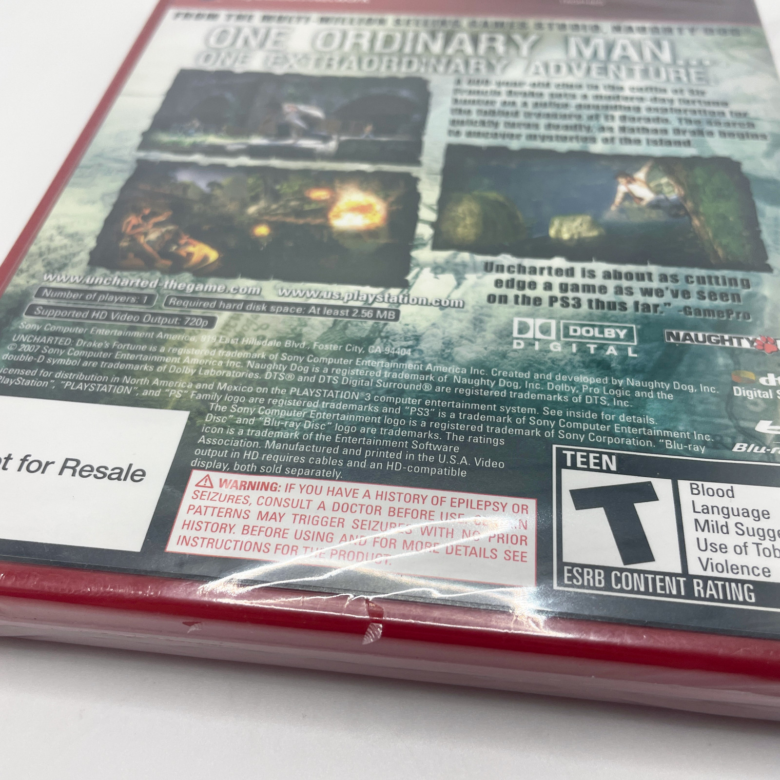 Uncharted: Drake’s Fortune PS3 Brand New Sealed (Torn)