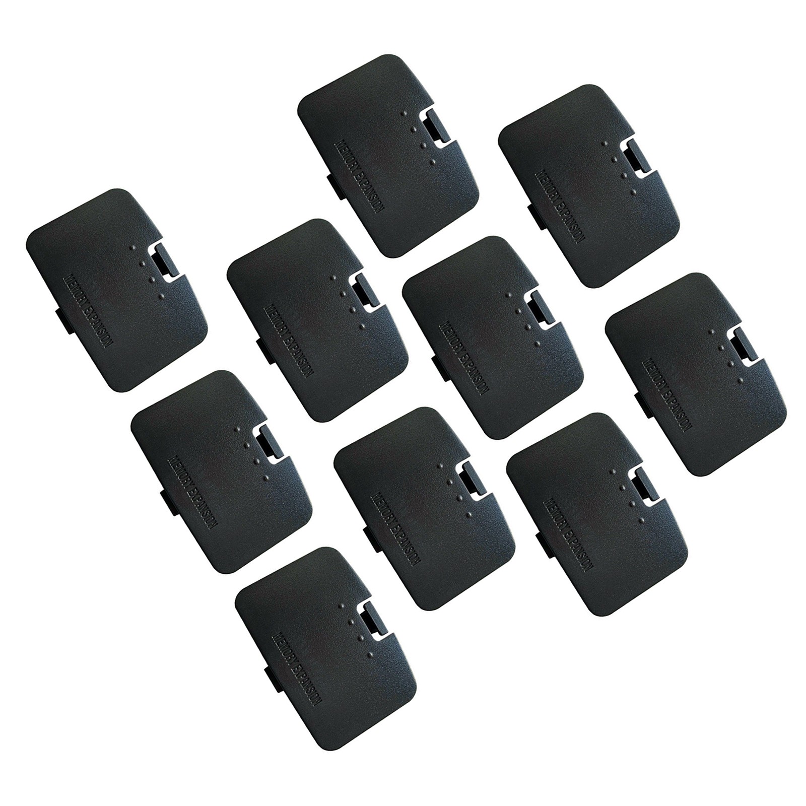 10 Pcs Black Memory Expansion Jumper Pak Cover Box Replacement For Nintendo N64