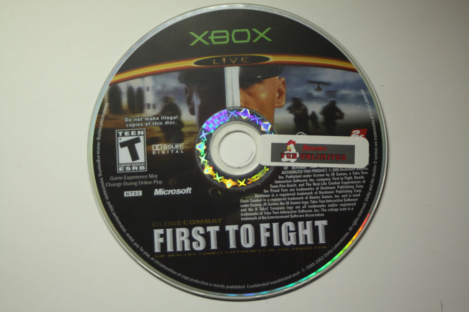 First to Fight – Xbox – Disc Only ***SEE PICTURES*** – Tested