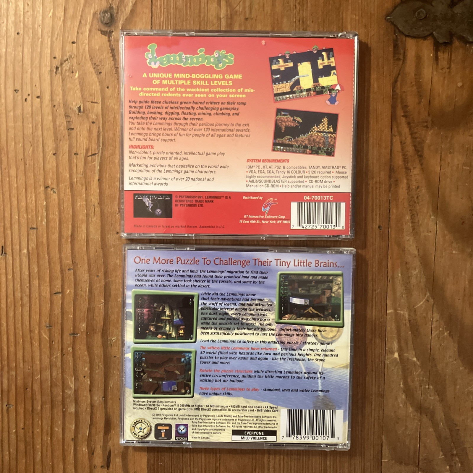 LEMMINGS (PC CD-ROM, 1991) Original Puzzle Adventure Game + Revolutions Lot