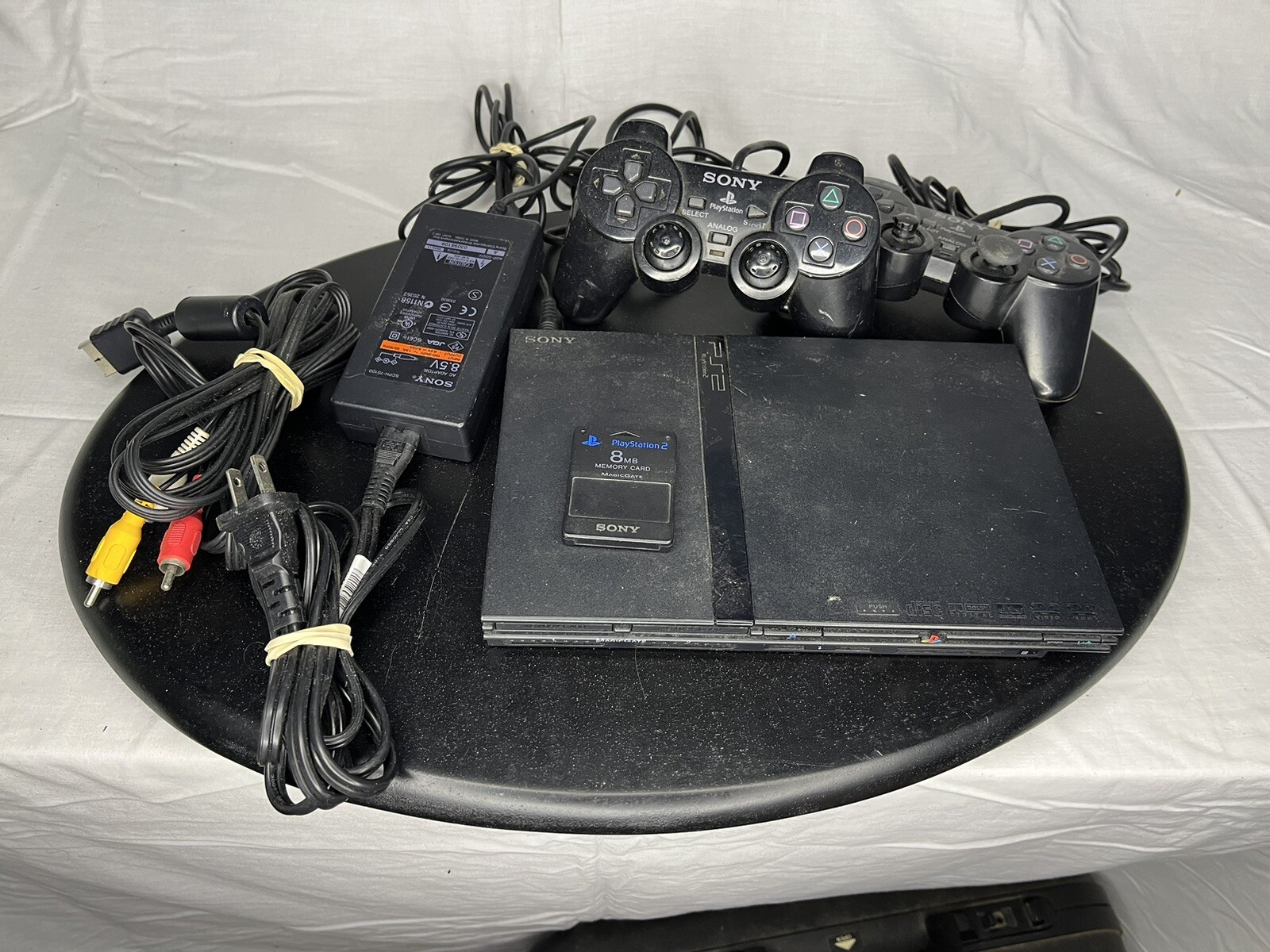 Sony PlayStation 2 PS2 Slim SCPH-70001 Gaming Console – W/ Controllers And Cords