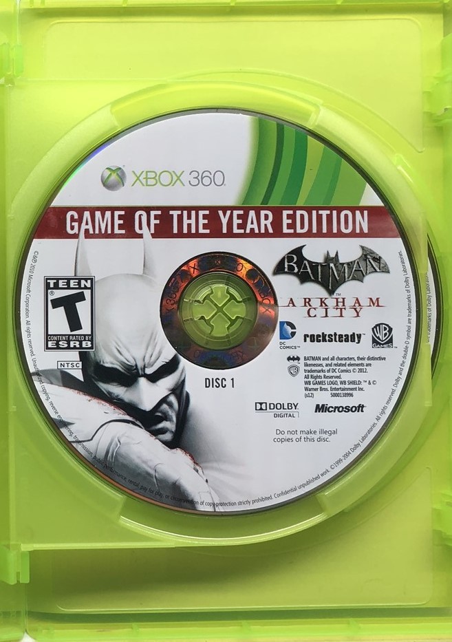 Batman Arkham City Game of the Year Edition (Xbox 360 2012) Clean Tested Working