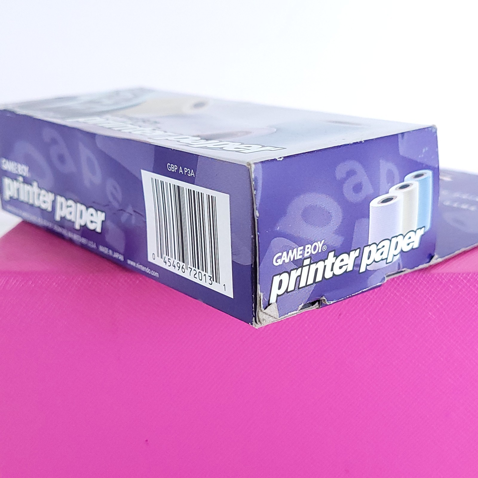 Game Boy Printer Paper 2 Boxes 4 Sealed Rolls (2 White + 2 Yellow) Missing Blue