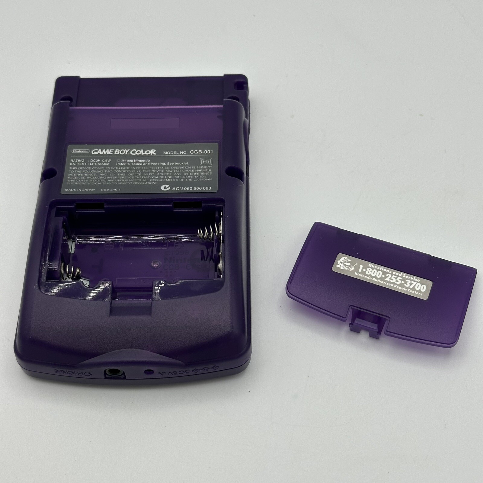 Nintendo Game Boy Color GBC IPS Q5 Backlight Mod Purple & Teal Blue Console