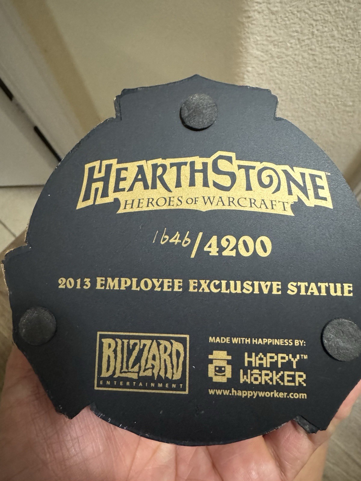 Hearthstone Blizzard Employee Holiday Gift Statue Sculpture 2013 Lights Up Works