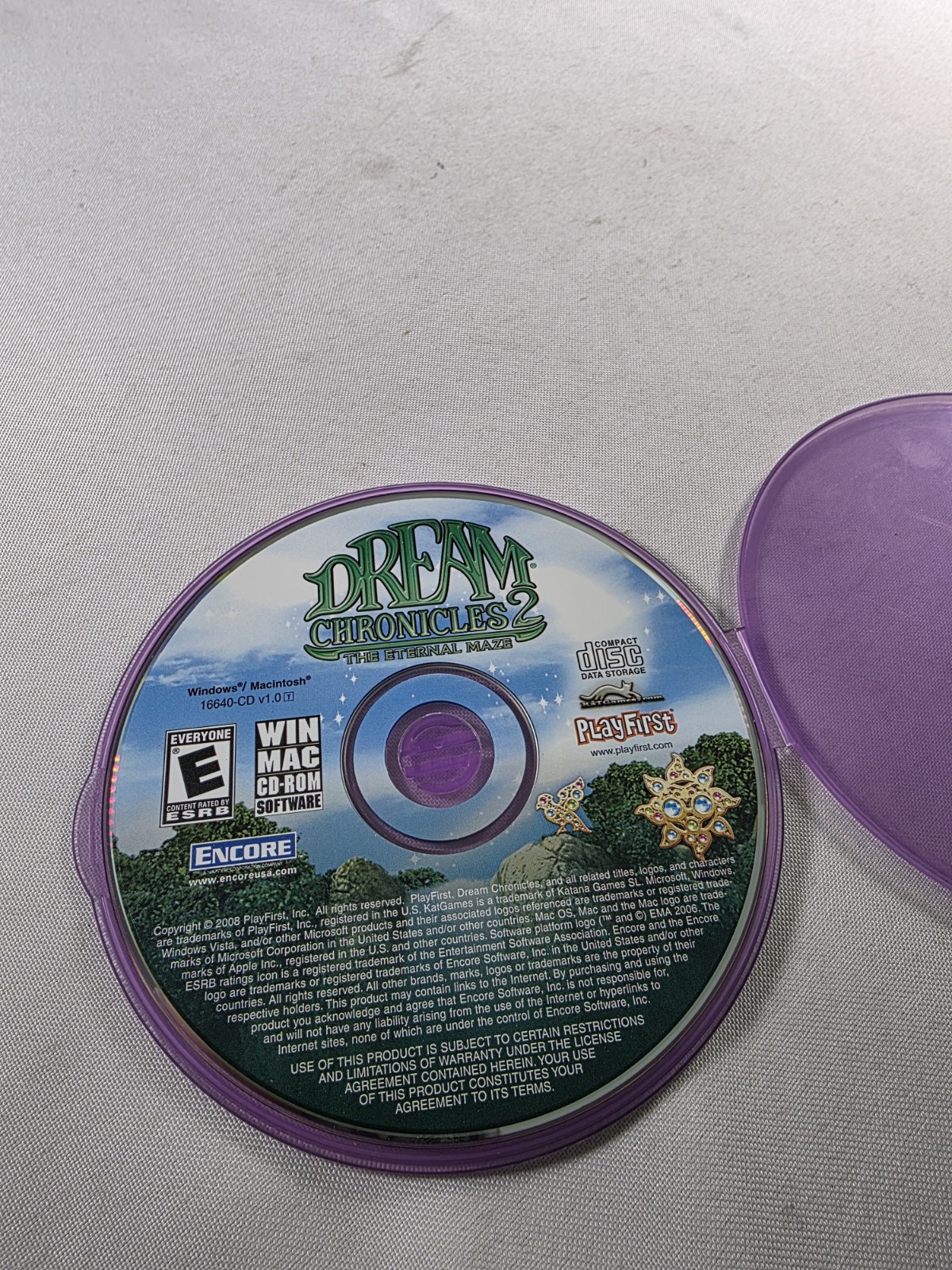 Dream Chronicles 2: The Eternal Maze (Windows/Mac, 2009) – Disc ONLY