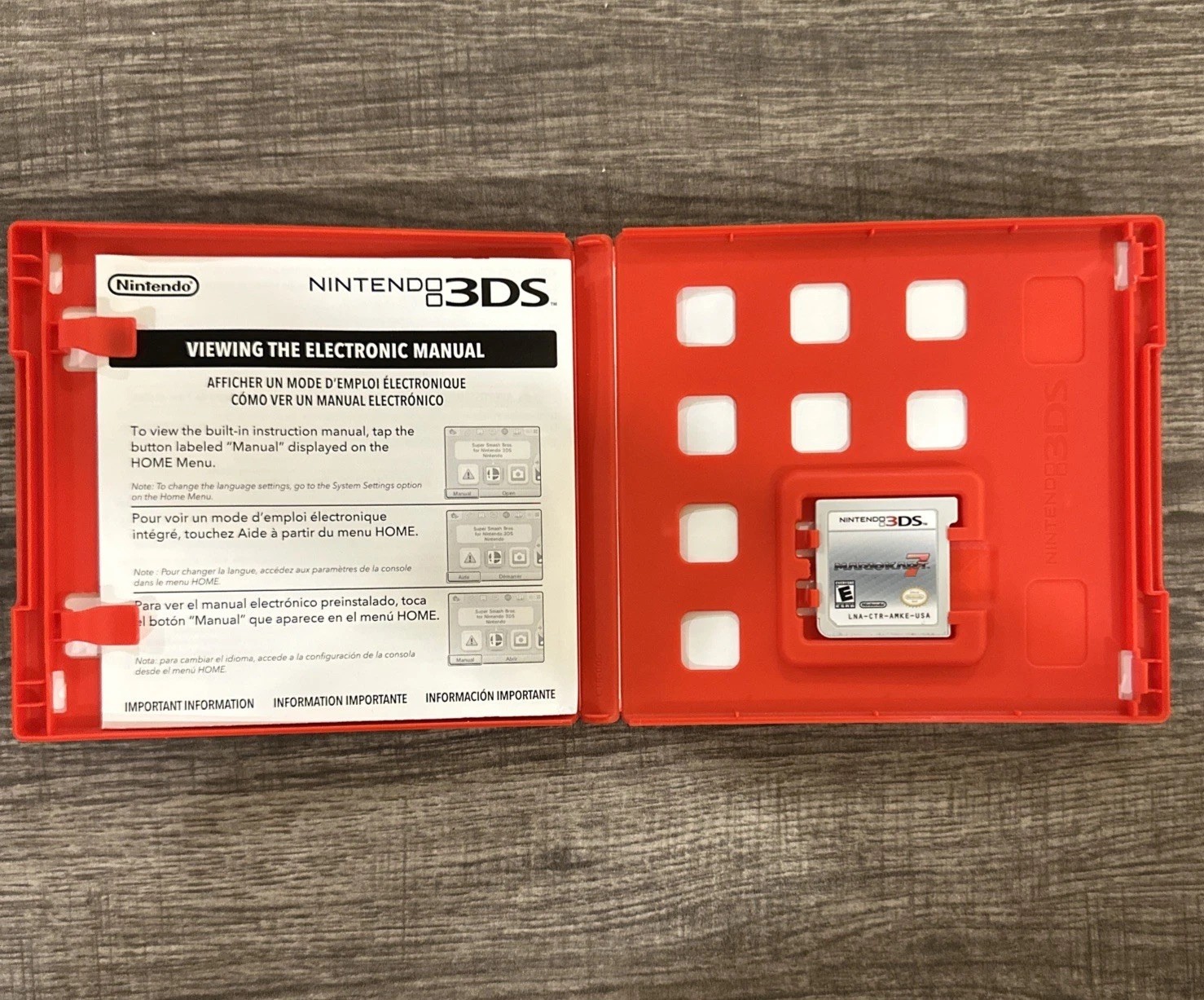 Mario Kart 7 Nintendo 3DS Game In Original Case Tested Works