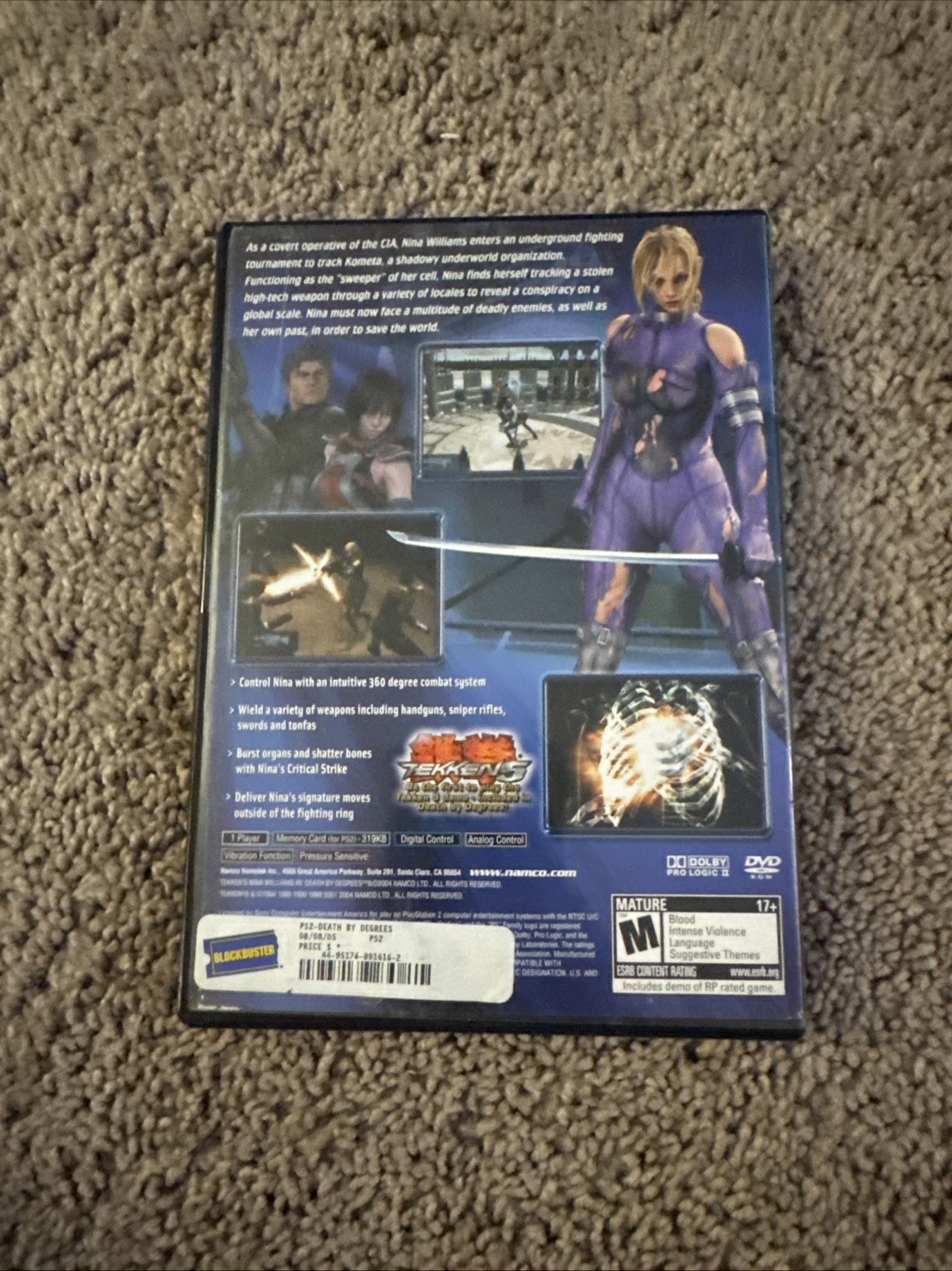 Death by Degrees (PS2) — Box Only — Original Artwork
