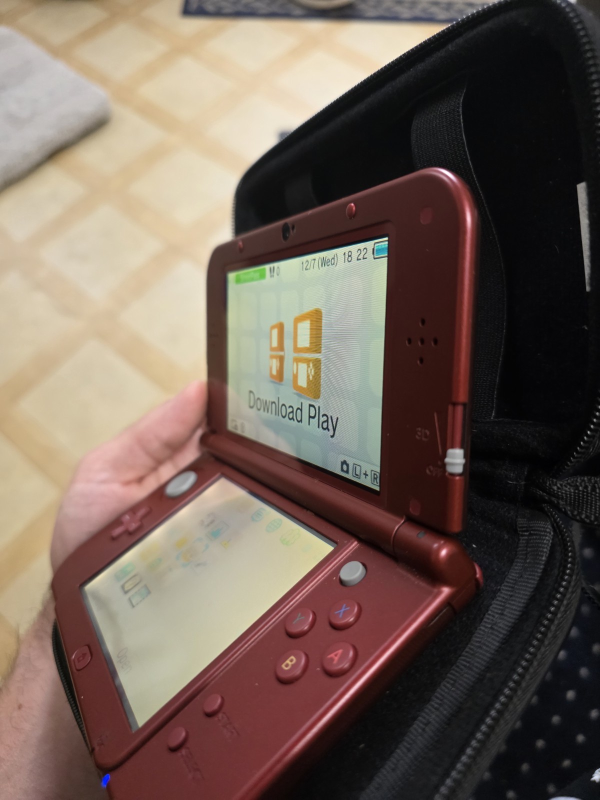 New Nintendo 3DS XL Red Handheld System – w/ Case and Charger – TOP IPS- NICE!