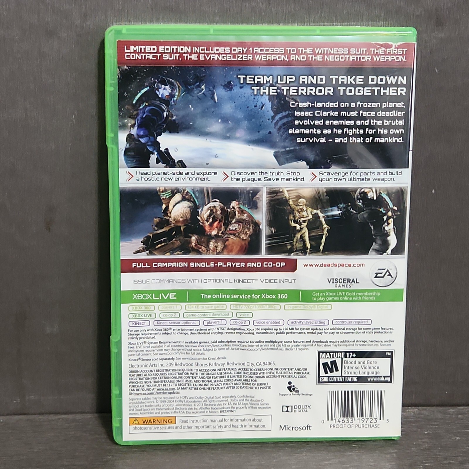 Dead Space 3 Limited Edition Xbox 360 Game CIB