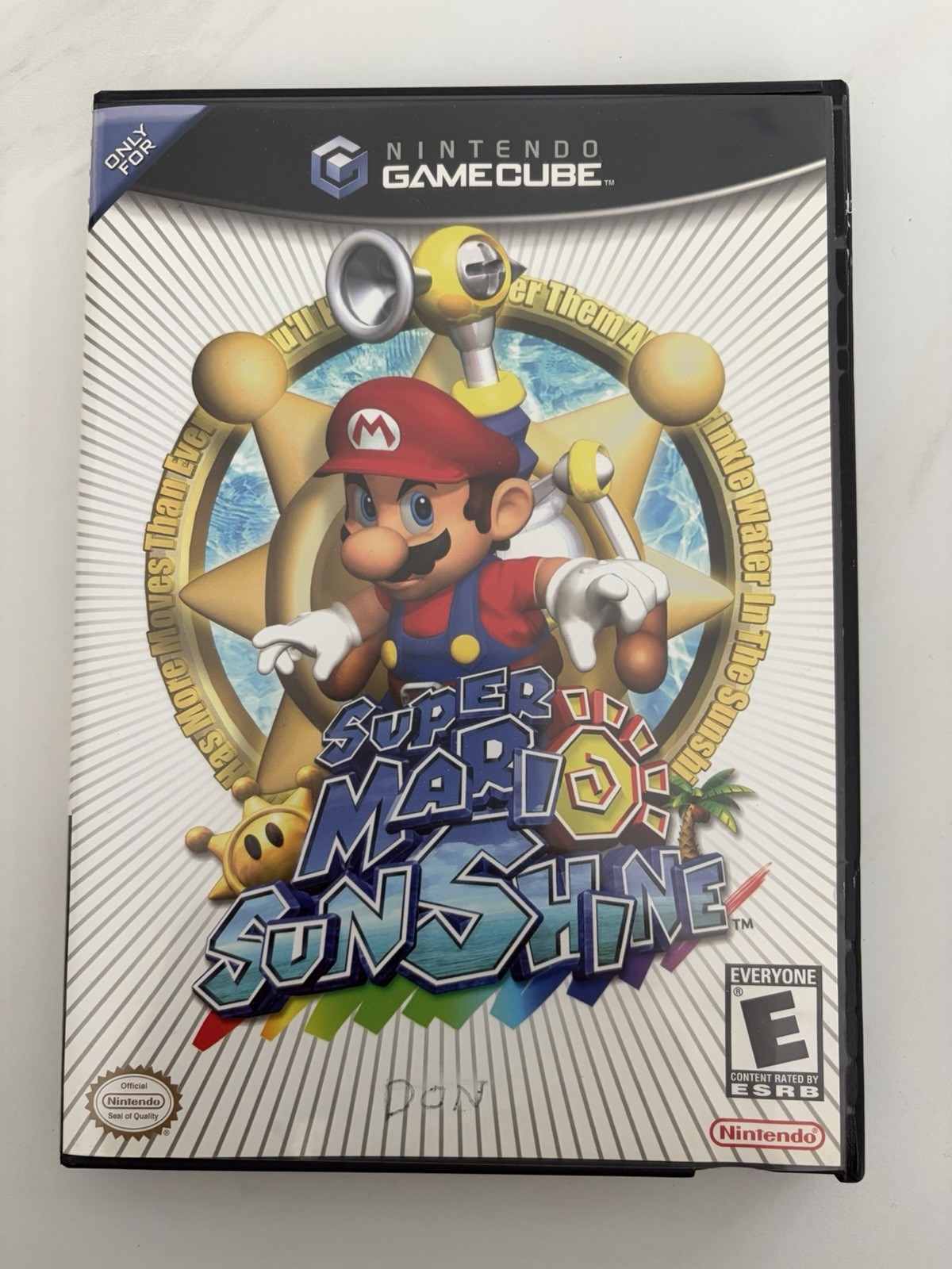 2002 Super Mario Sunshine Authentic box, game, manual. Untested disc. See pics