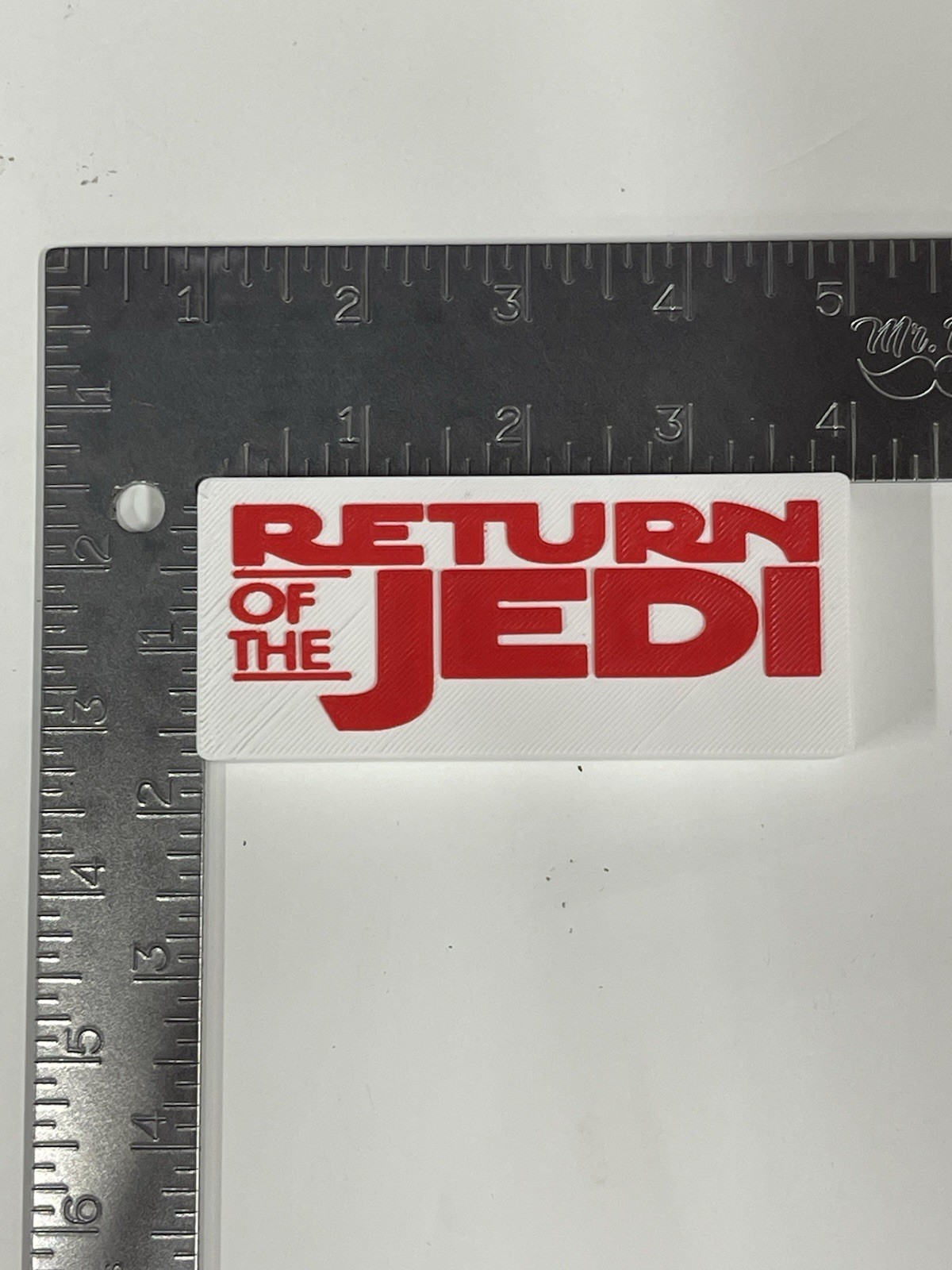 SW Return Of The Jedi 3D printed Logo Thick Free Standing Shelf Display