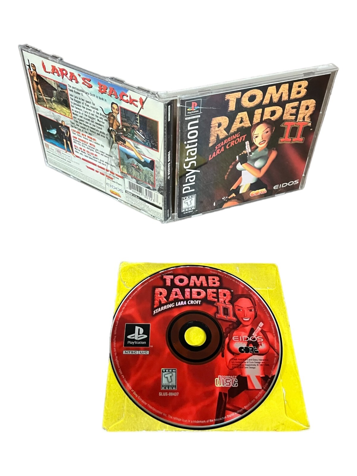 Sony PlayStation 1 PS1 CIB COMPLETE TESTED Tomb Raider II 2 BL