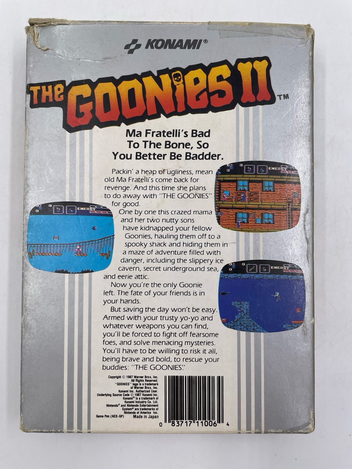 The Goonies II (1987) NES Nintendo Game CIB Complete In Box