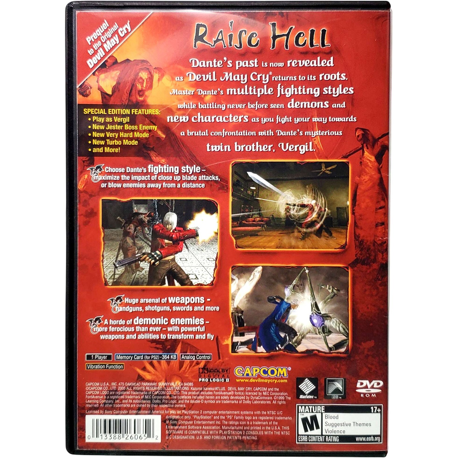 Devil May Cry 3 Special Edition Greatest Hits – Sony Playstation 2 PS2 Pristine