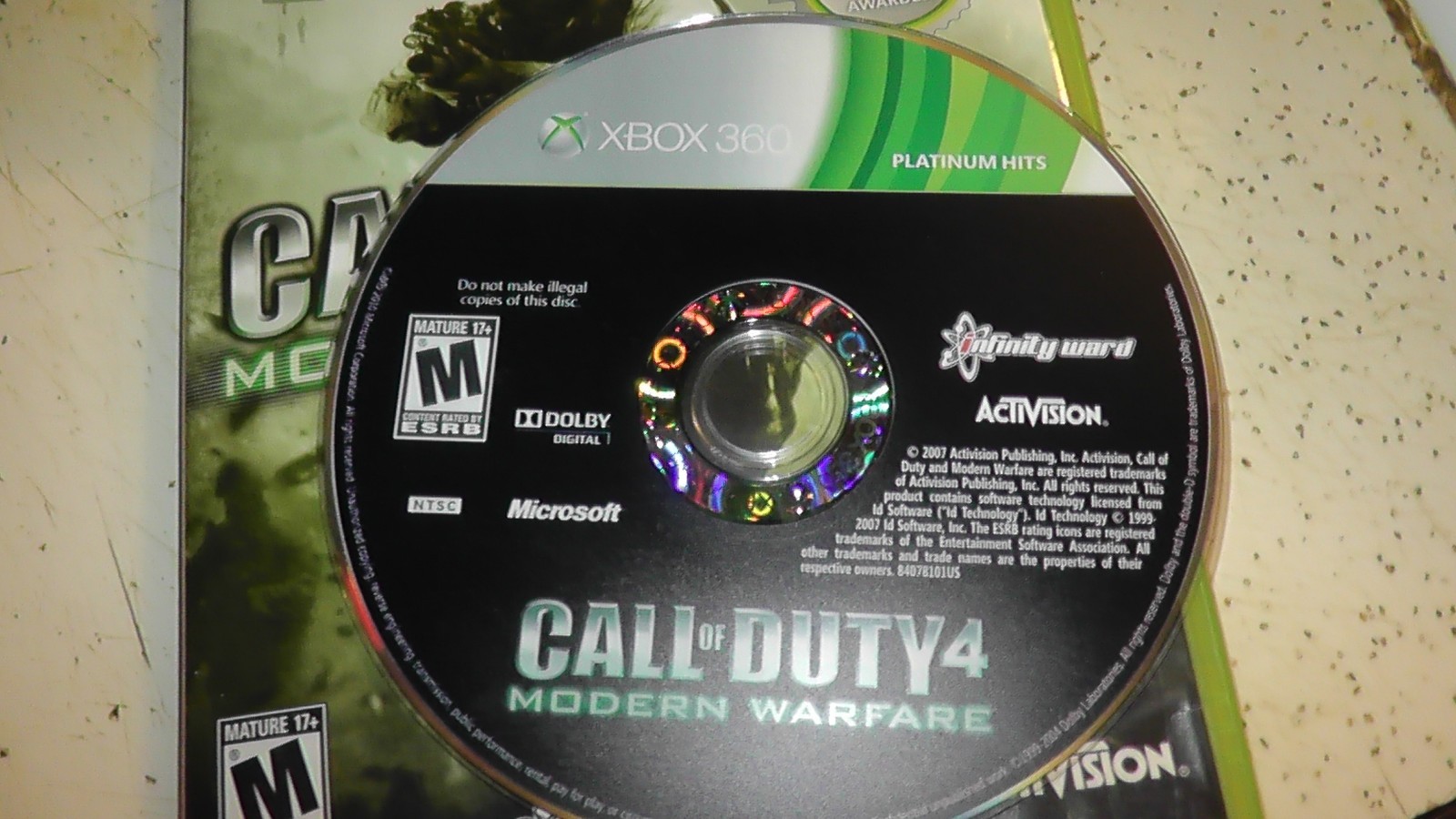 tested xbox 360 call of duty 4 modern warfare game working + box