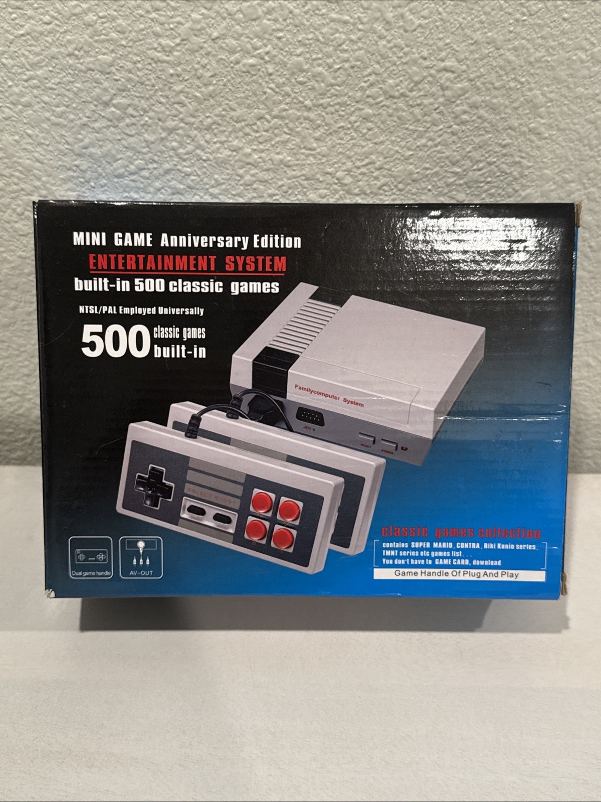 Mini Game Anniversary Edition Entertainment System with Built In 500 Retro Games