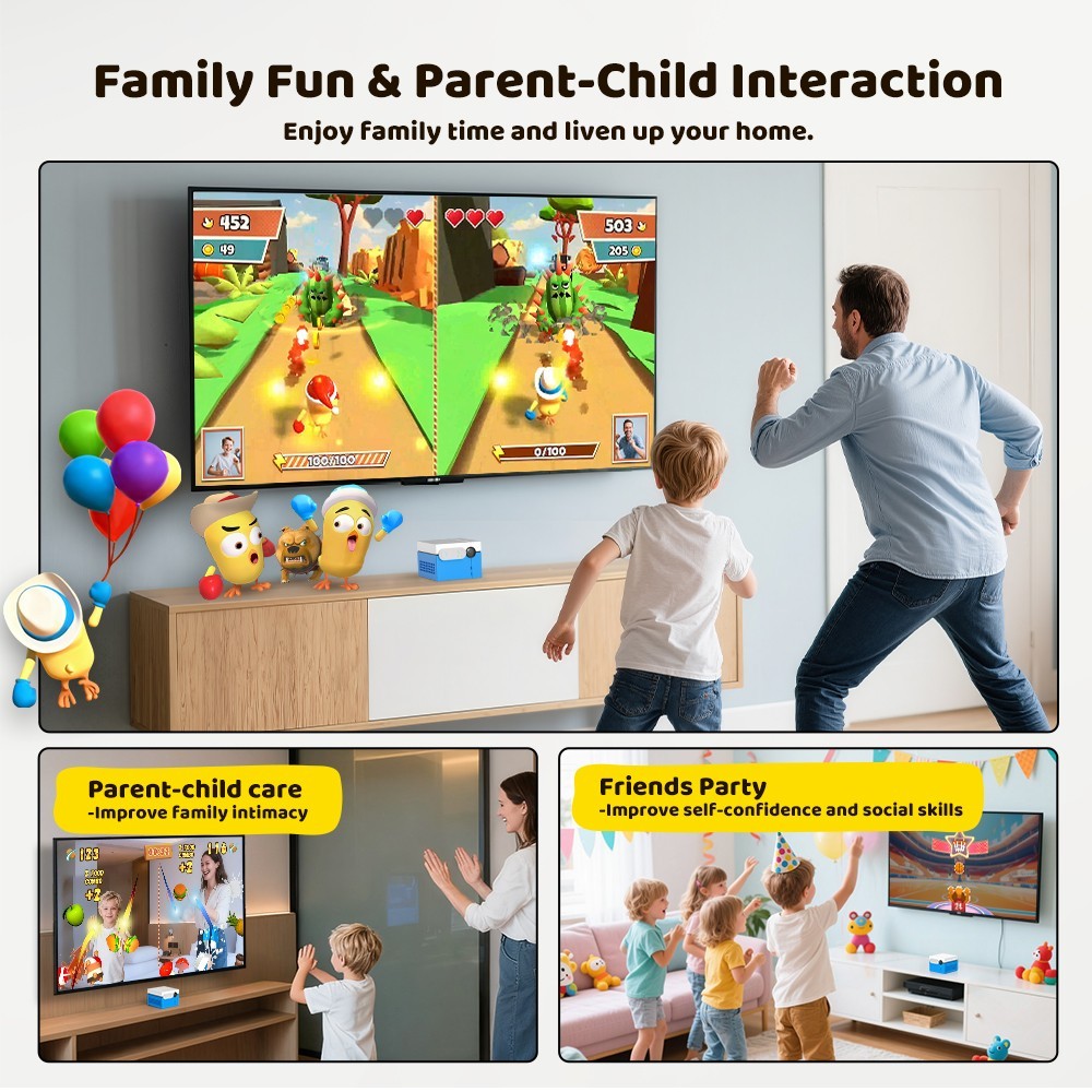 KINHANK MotionX Video Game Consoles for Kids & Families,Continuous updates