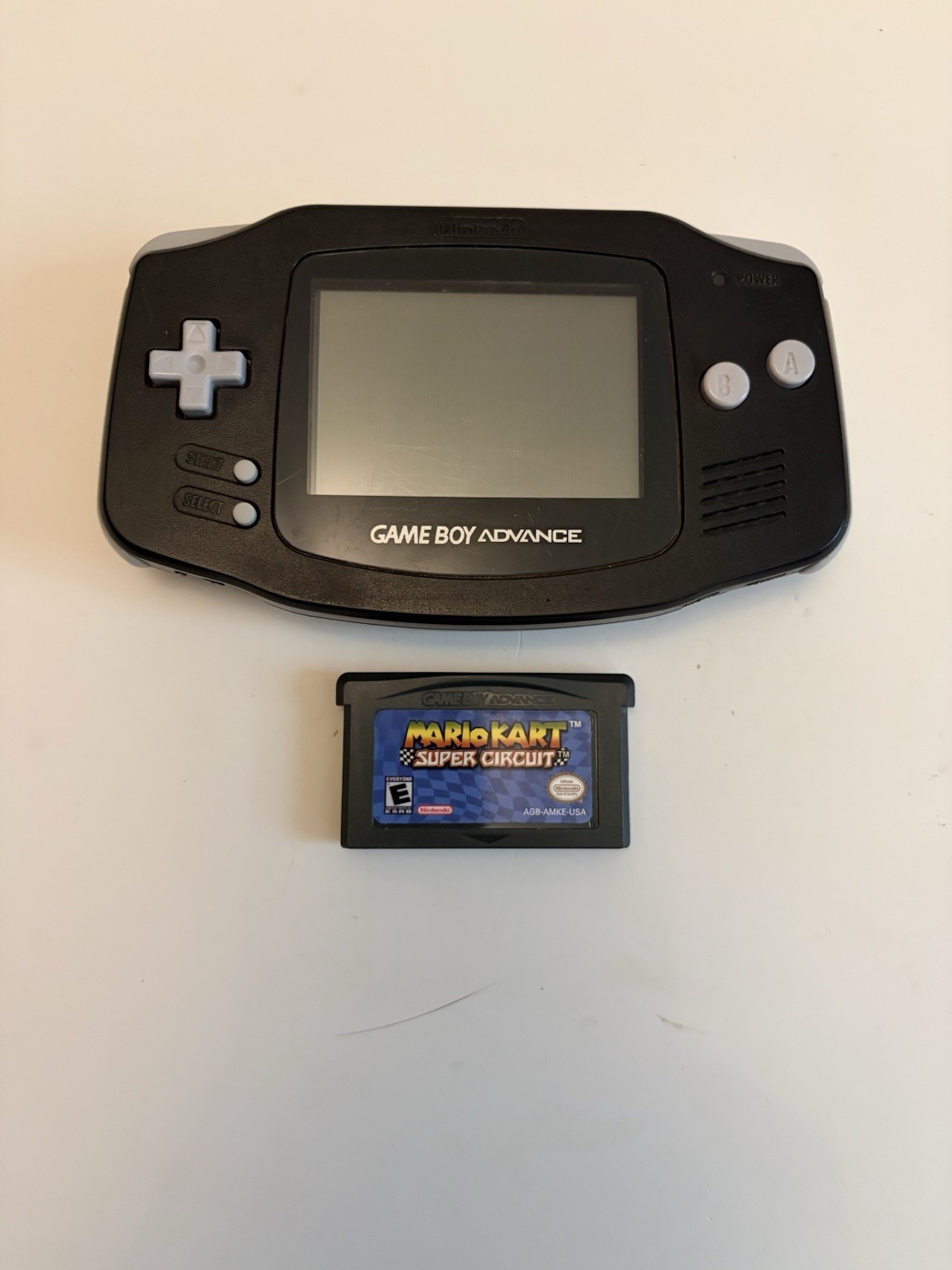 PROFESSIONALLY RESTORED OEM Game Boy Pocket Advance (Black) & Mario Kart!