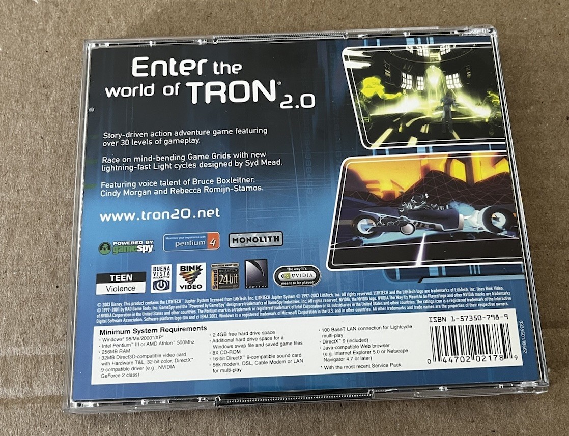 BIG BOX Tron 2.0 (PC, 2003) PC CD-ROM Game 2003