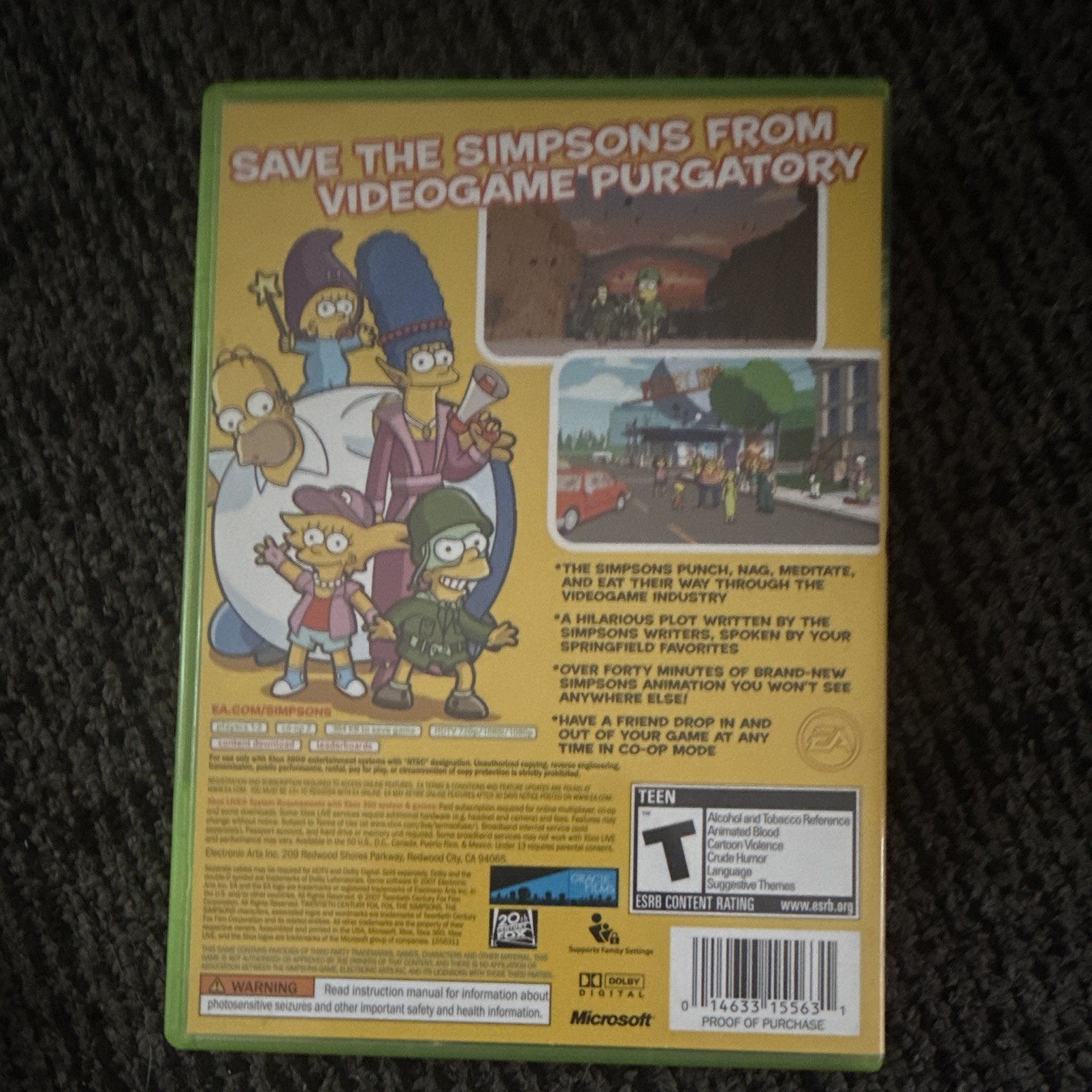Electronic Arts The Simpsons Game Microsoft Xbox 360 T NTSC-U/C 2007 Xbox Live