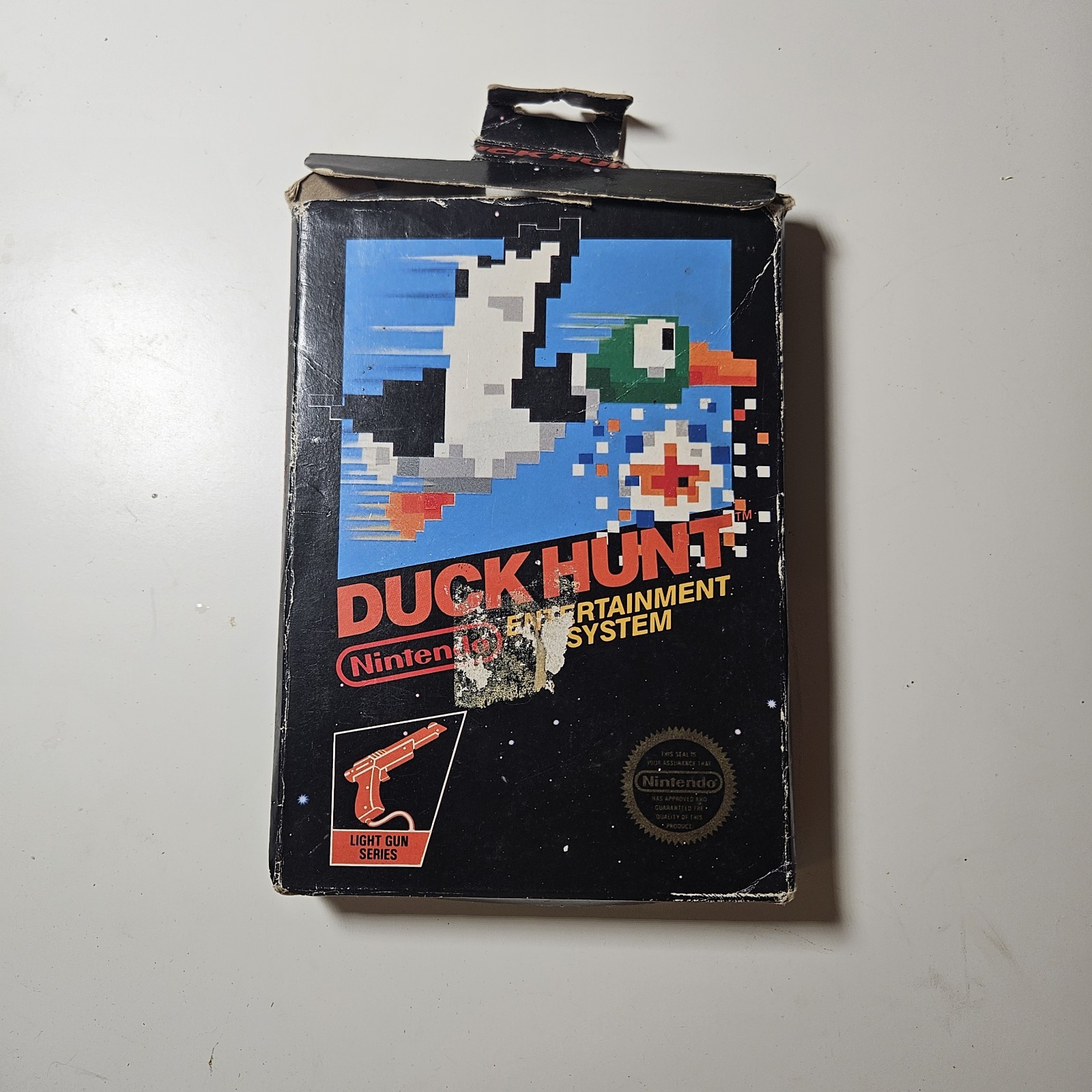 DUCK HUNT (Nintendo NES) Hang Tab Black Box CIB Complete