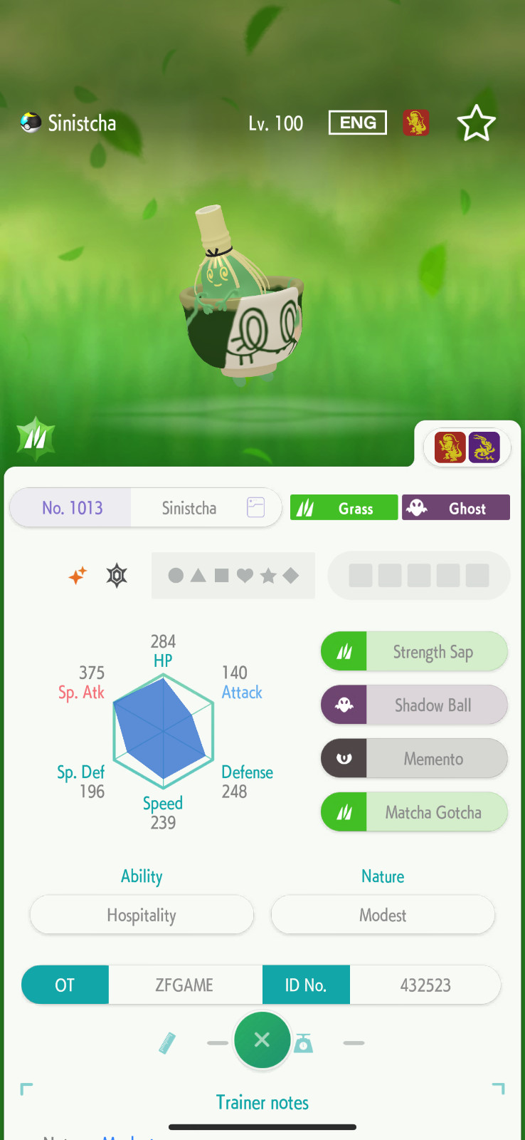 ✨6IV SHINY Masterpiece Sinistcha + EVS🚀 POKEMON HOME✨Champions✨Online delivery⚡