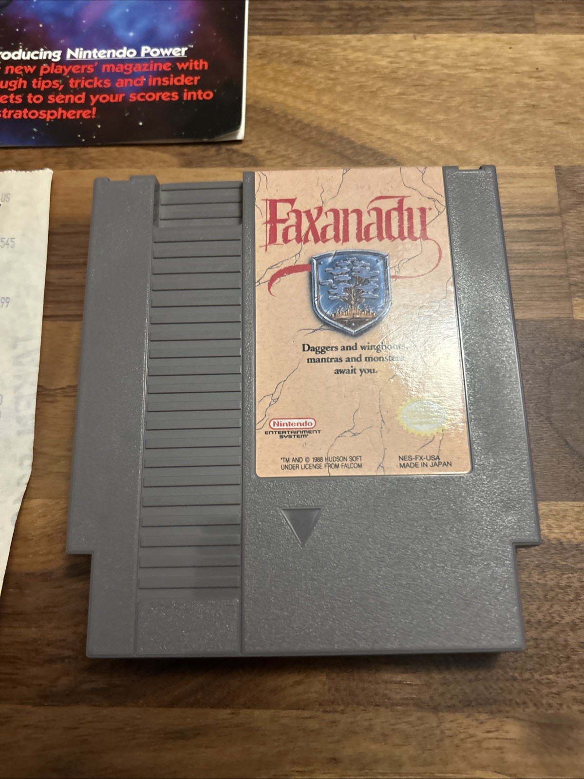 oval seal Faxanadu in box nintendo nes game w/ Toys “R” Us receipt Partial Seal