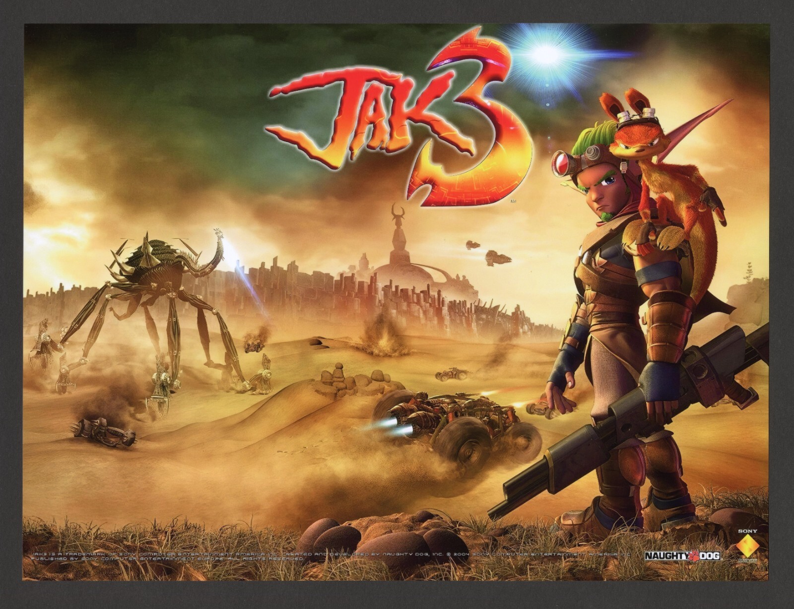 Jak 3 Playstation 2 PS2 2004 Game Art Print Small Glossy Poster – And Daxter (A)
