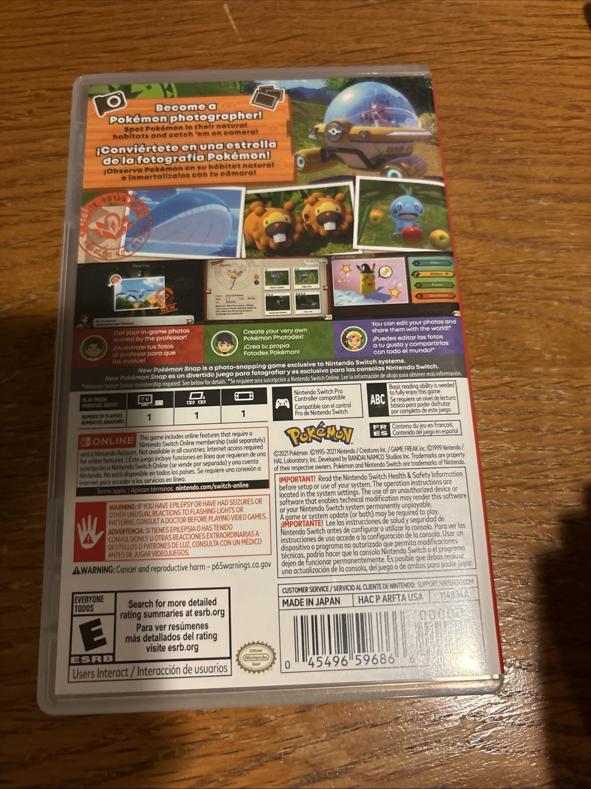 New Pokemon Snap Nintendo Switch Game Authentic Complete W/Case CIB Excellent