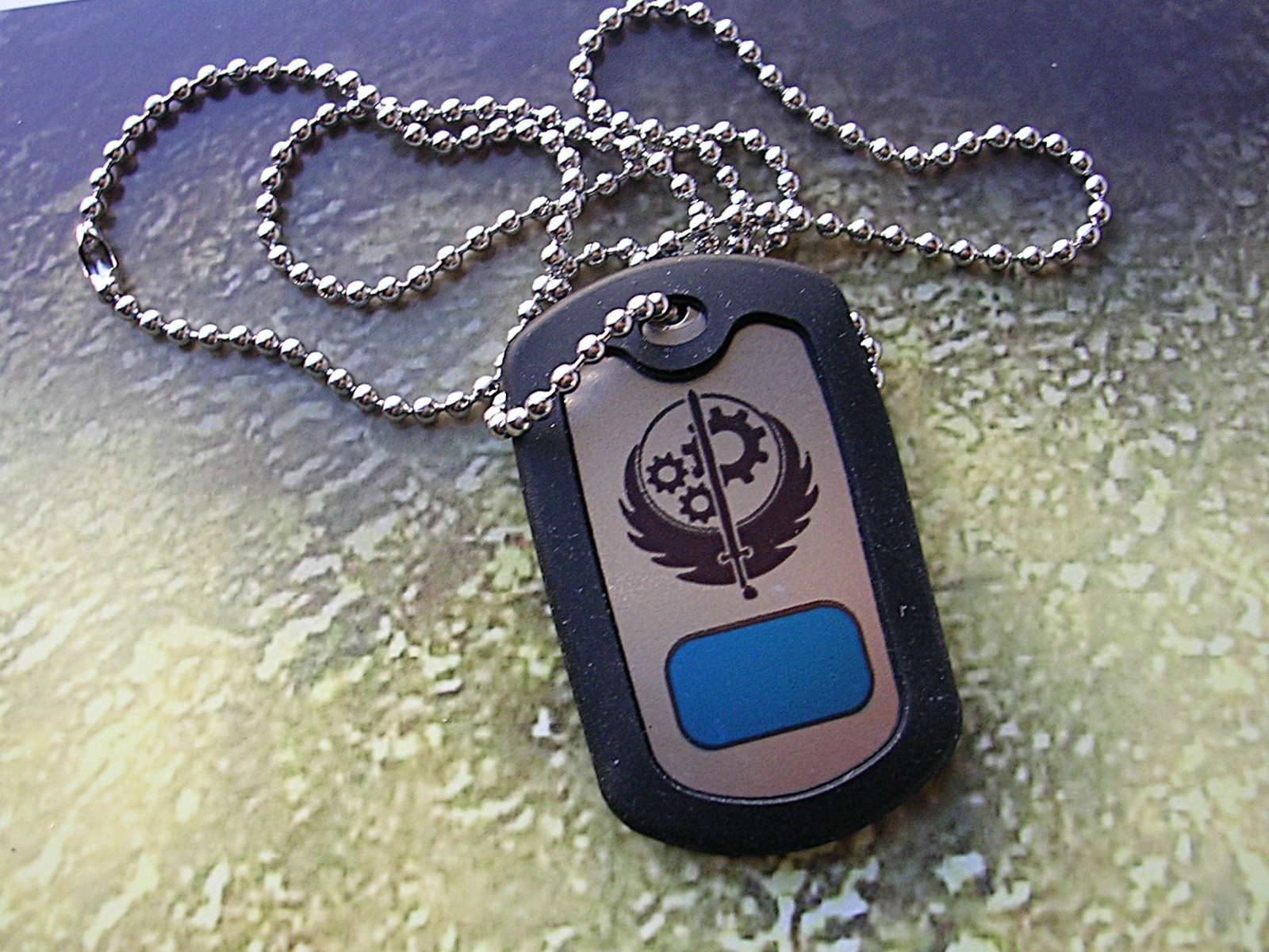 Brotherhood of Steel Dog tag custom mini tin Cosplay Prop