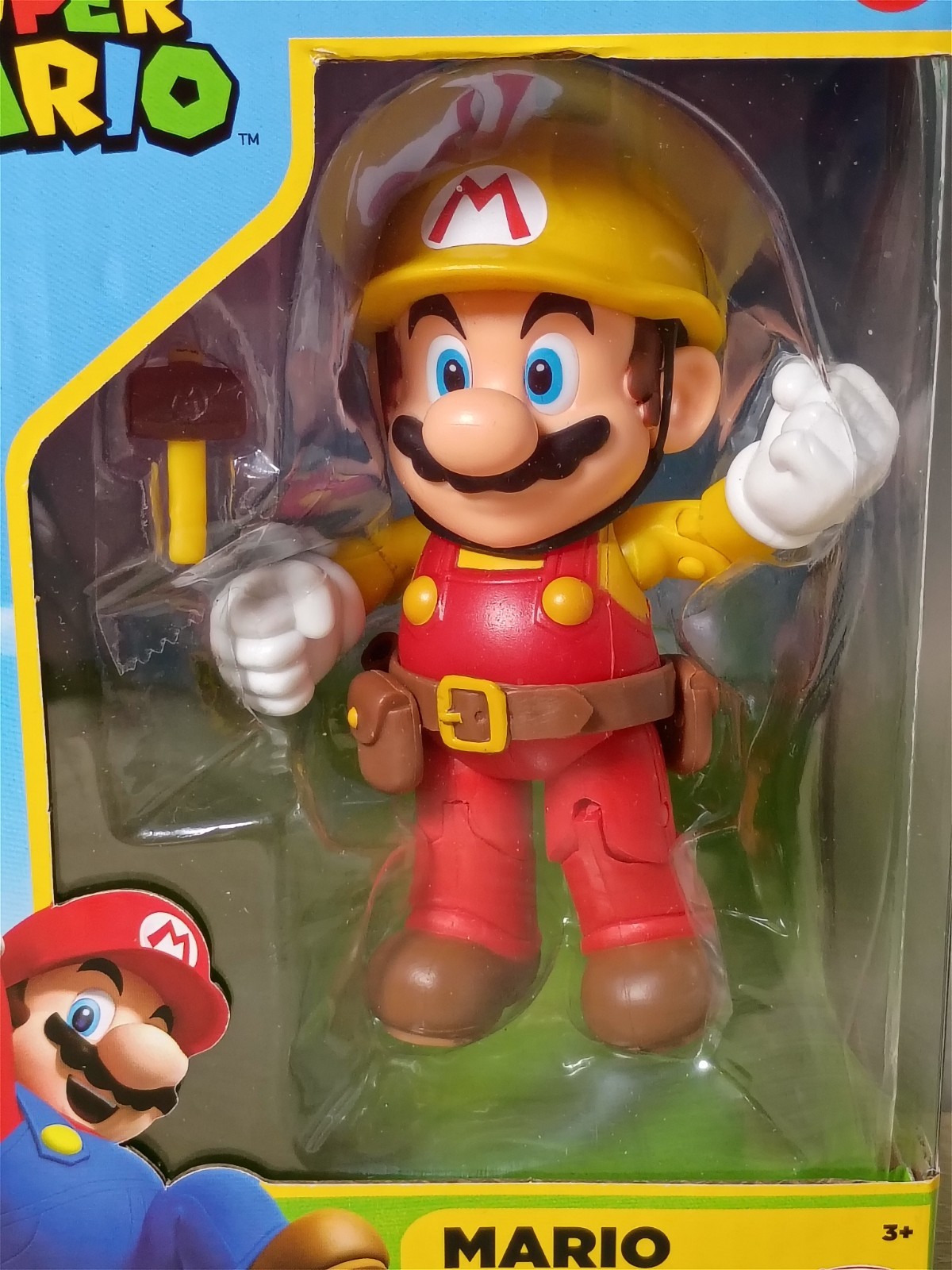 4″ BUILDER SUPER MARIO with Utility Belt #12 World of Nintendo GameStop Jakks