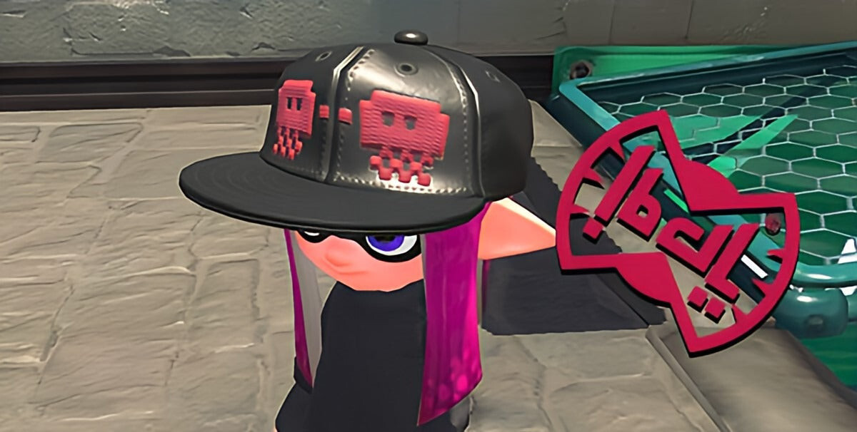 Splatoon Squid Jellyfish Kuragader Cap Black x Red One Size KOG Japan New