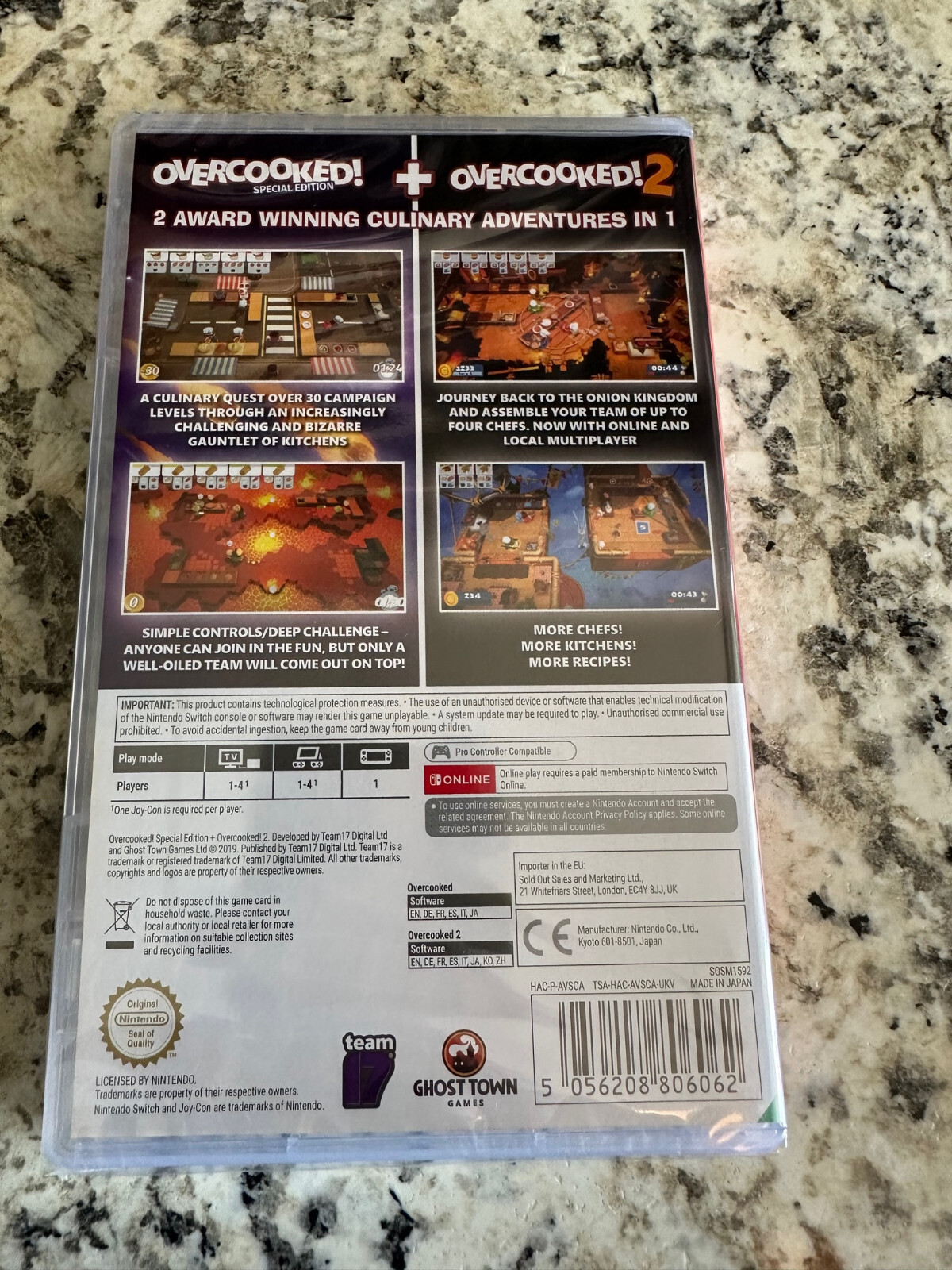 Overcooked Special Edition 1 and 2 NIntendo Switch Brand New Factory Sealed