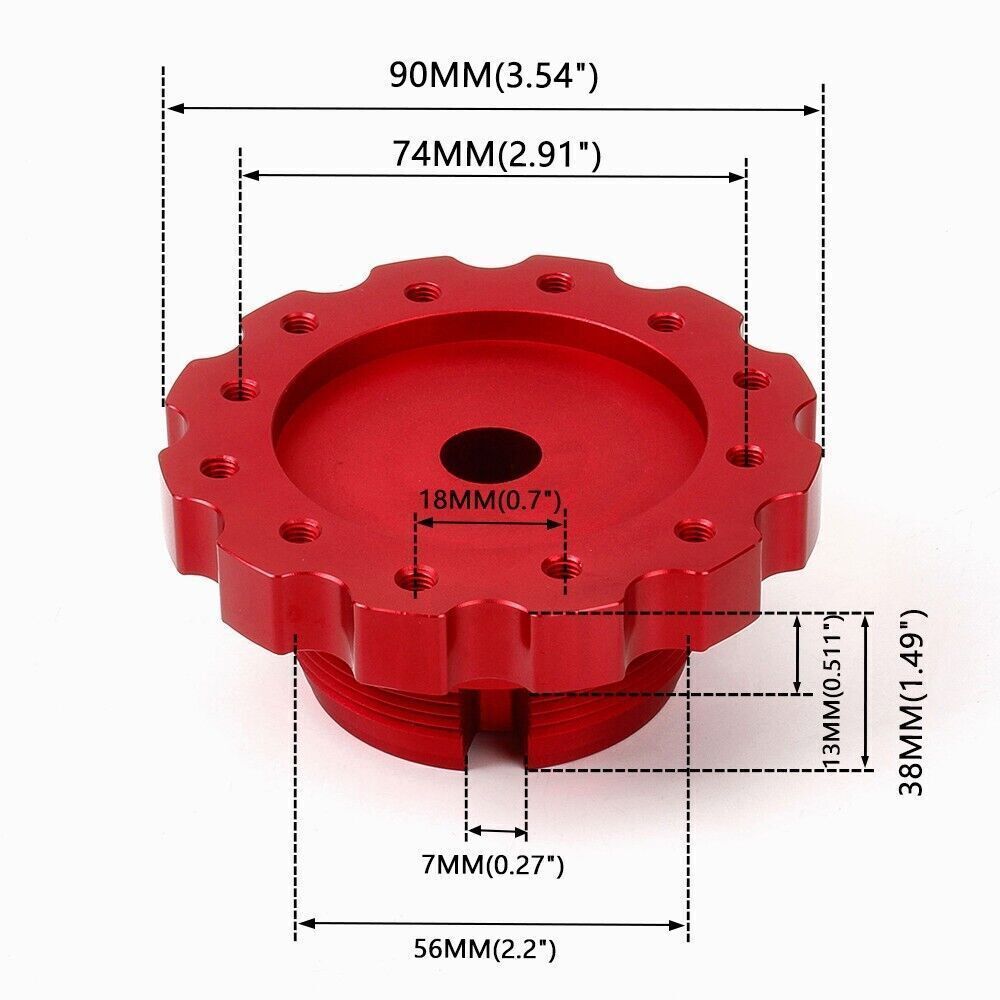 New Black/Red 74mm Steering Wheel Adapter Converter for PXN V10 Steering Wheel