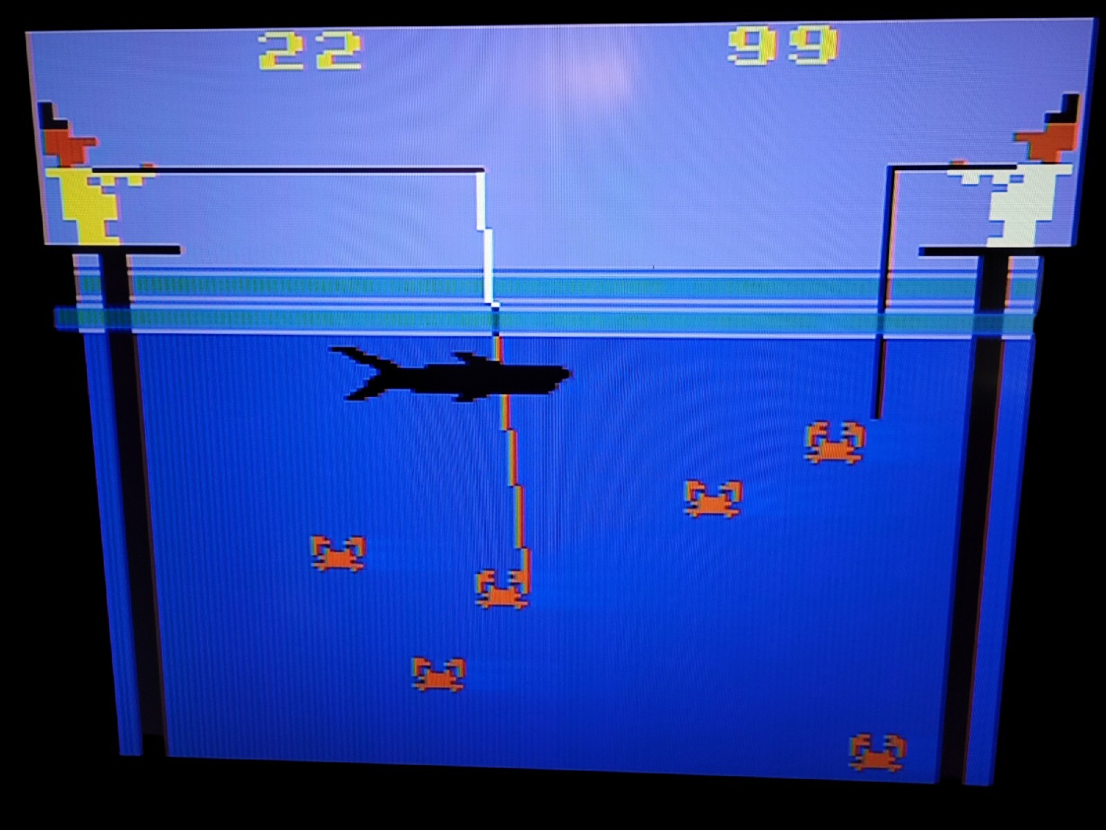 FISHING V-CASE Atari 2600 Game cartridge ntsc Working See Pics