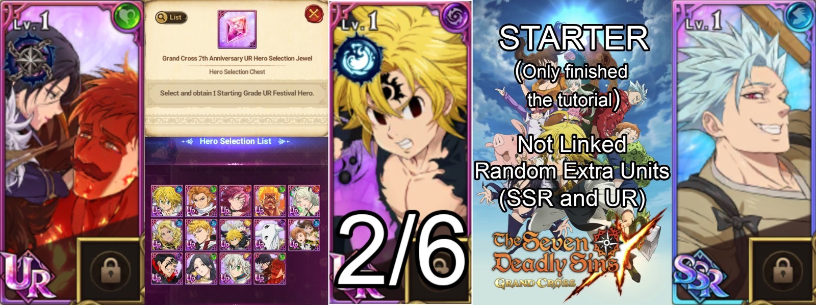 SEVEN DEADLY SINS GRAND CROSS, Nemesis Meliodas x2, Escanor, Ban Gojo, GLOBAL
