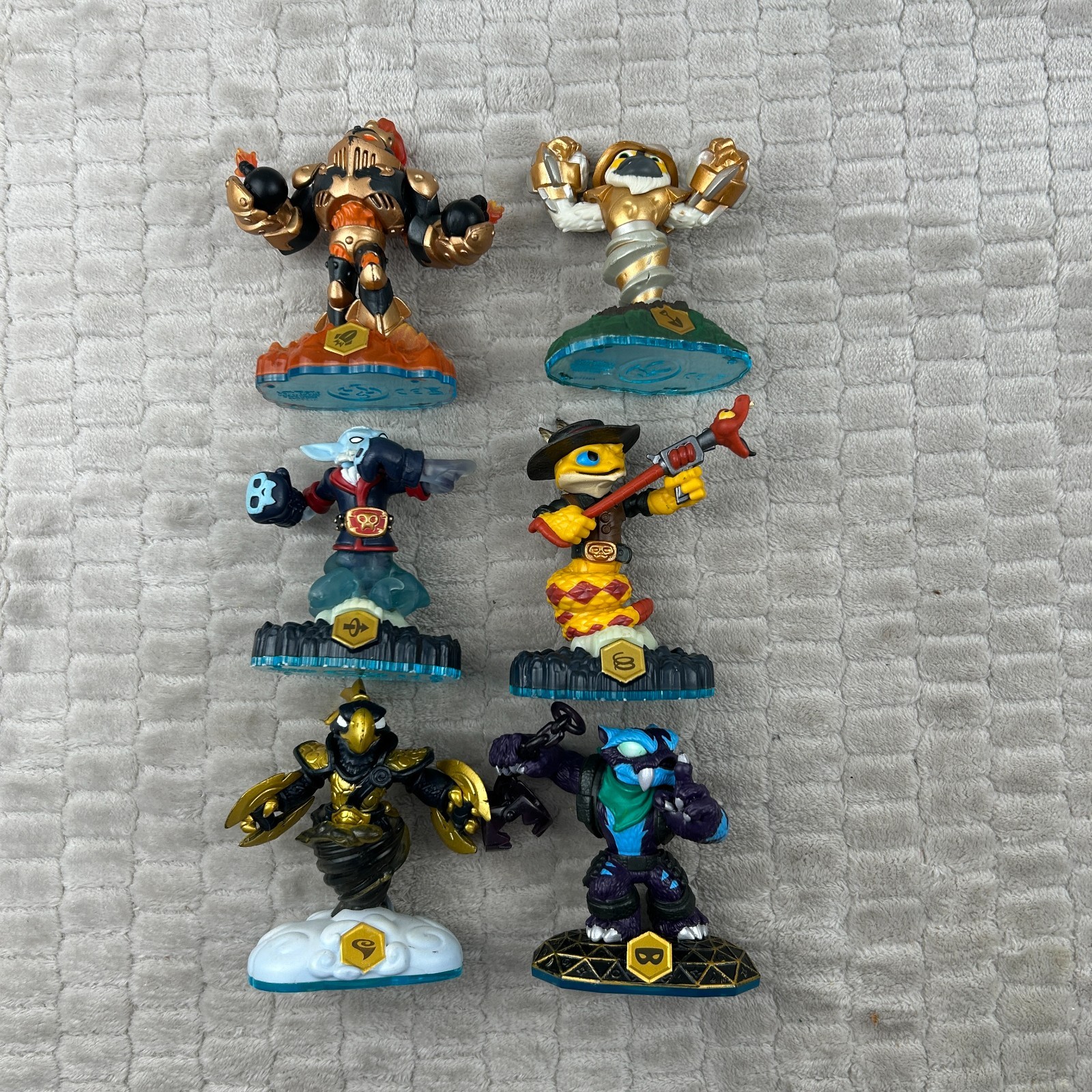 Skylanders Swap Force Lot Of 6 Blast Zone Grilla Drilla Night Shift Rattle Snake