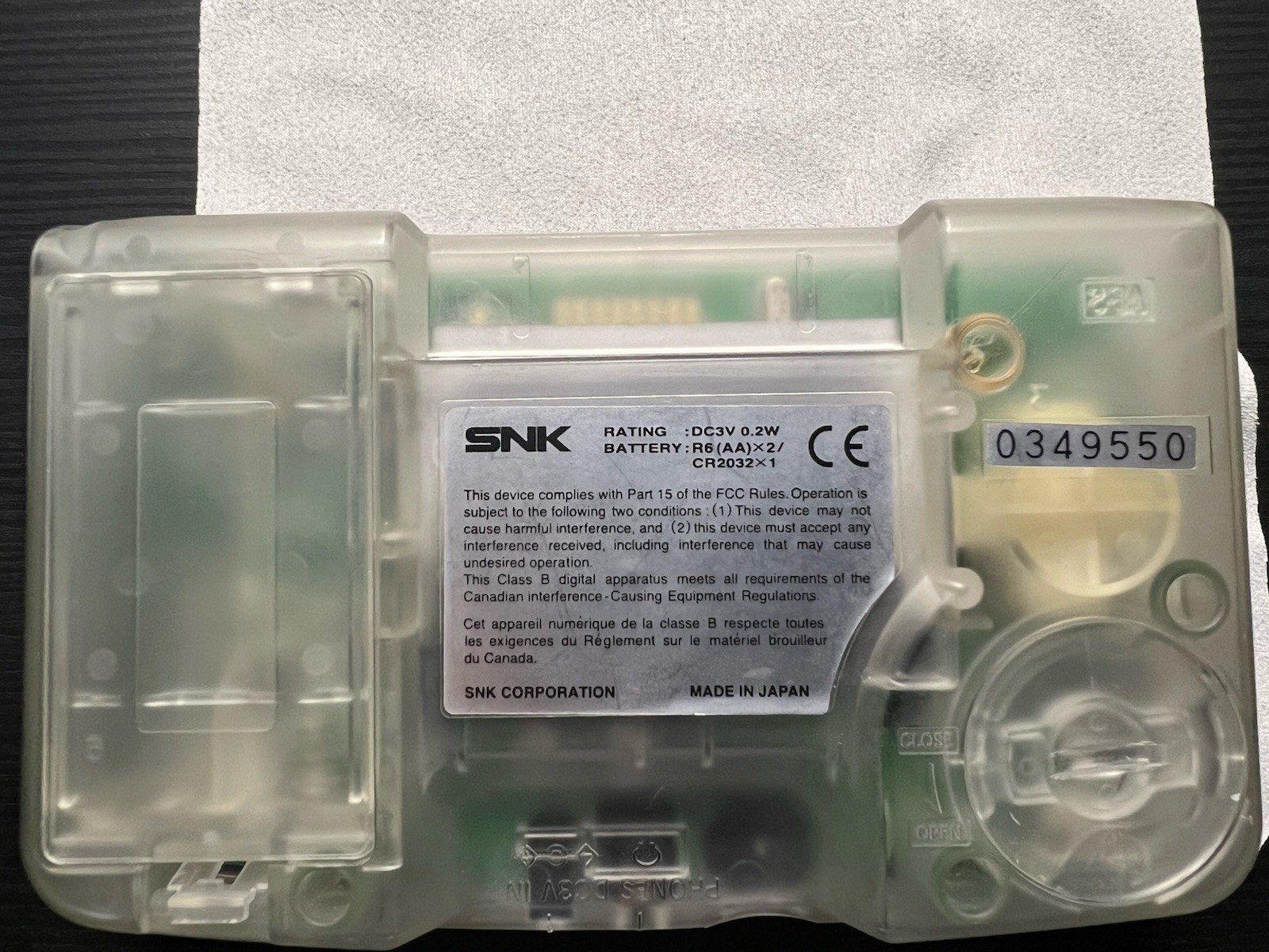 Neo Geo Pocket Color SNK Console Crystal White Comply In Box CIB
