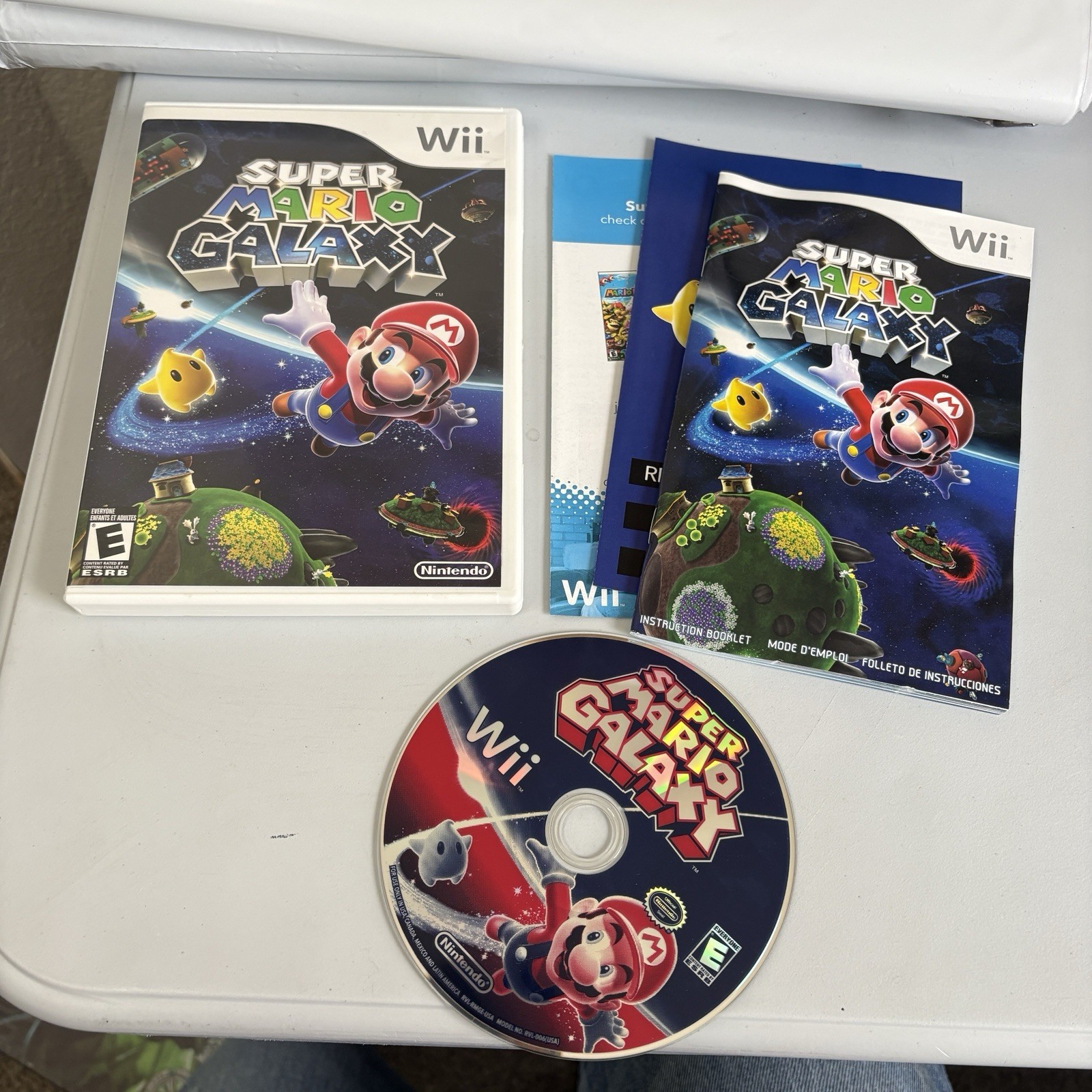 Super Mario Galaxy Nintendo Wii Game Tested & Complete 2007 Working