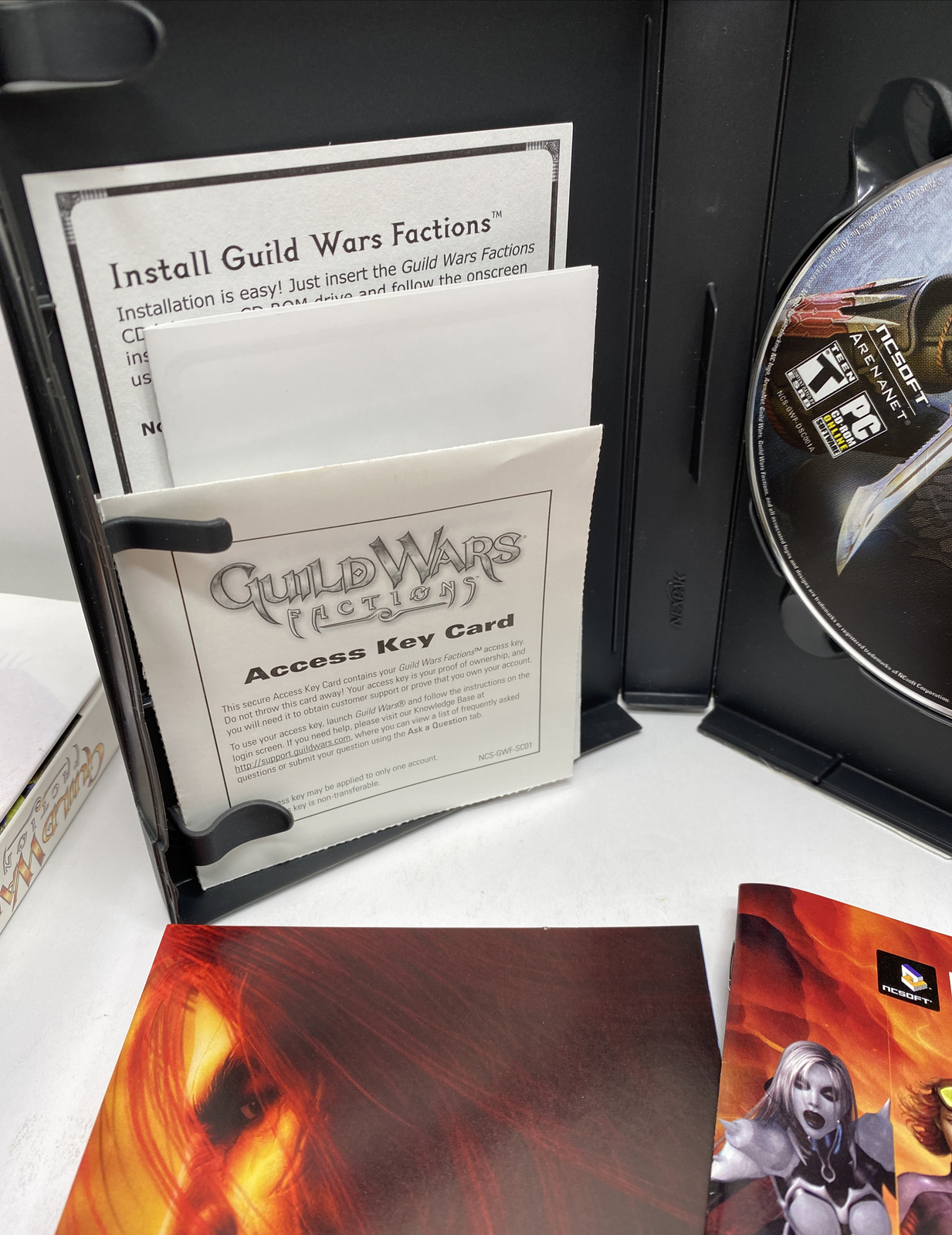 Guild Wars Factions PC CD-ROM Windows Video Game NCSOFT Arenanet COMPLETE