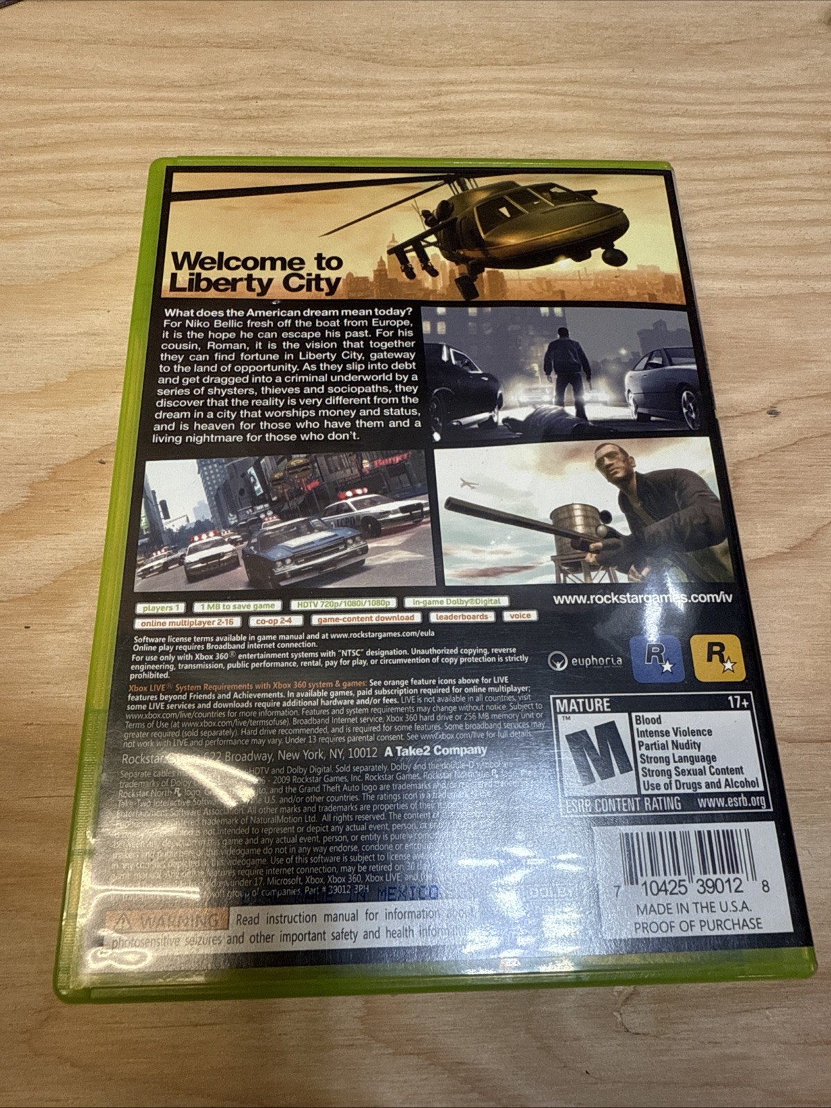 Grand Theft Auto IV (Xbox 360 2008) Platinum Hits CIB Verified Working Fast Ship